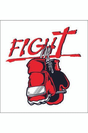 Dövüş Kickboks Kick Boks Boks Eldiveni Sticker (12x11,5 Cm) 00879 00879-1