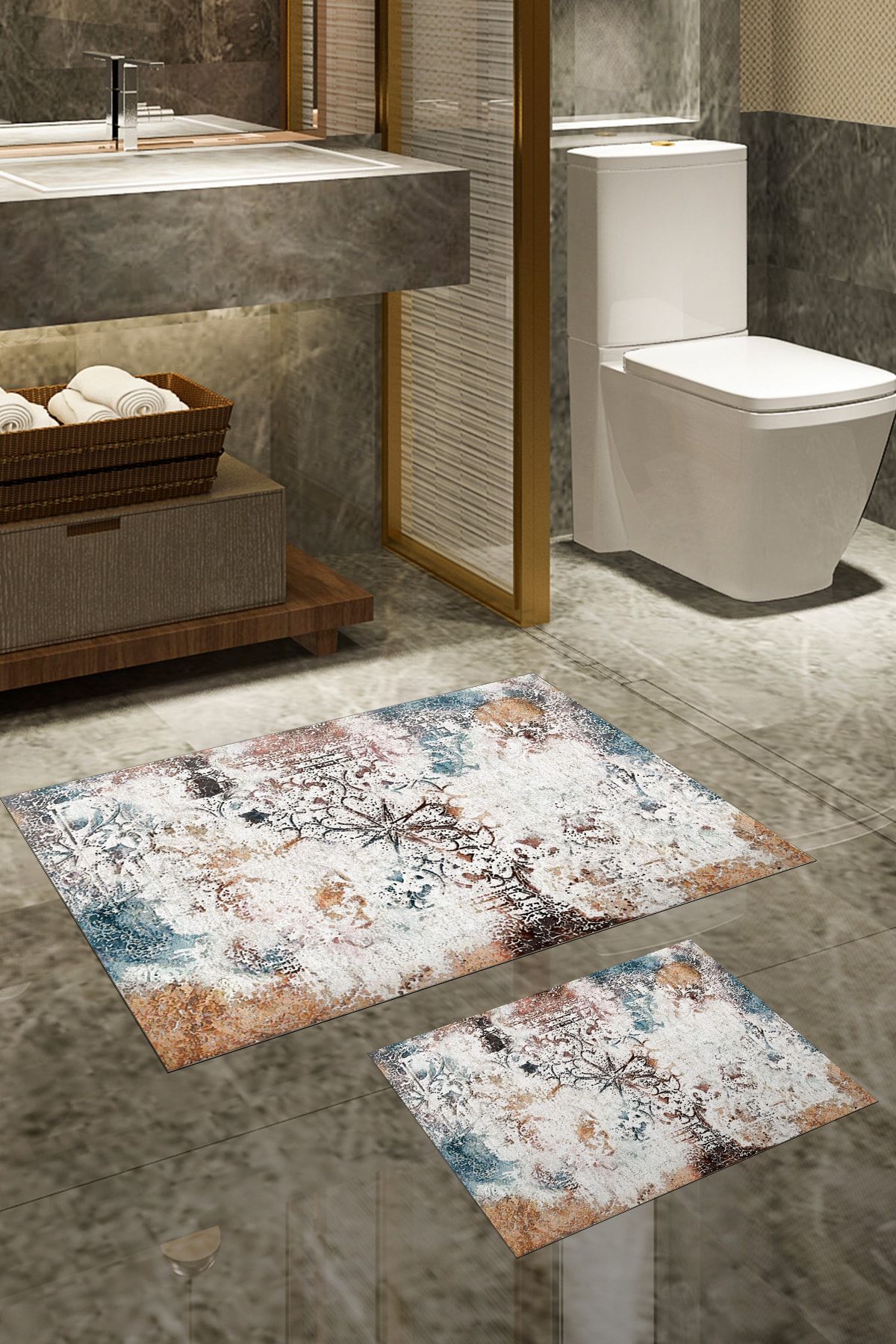 Alanur Home-Non-Slip Base Digital Bathroom Set 1