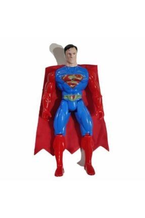 Işıklı Süperman Figür Seti - Pelerinli Süperman Figür -süperadam Figür supermen-isikli-29-cm-figur