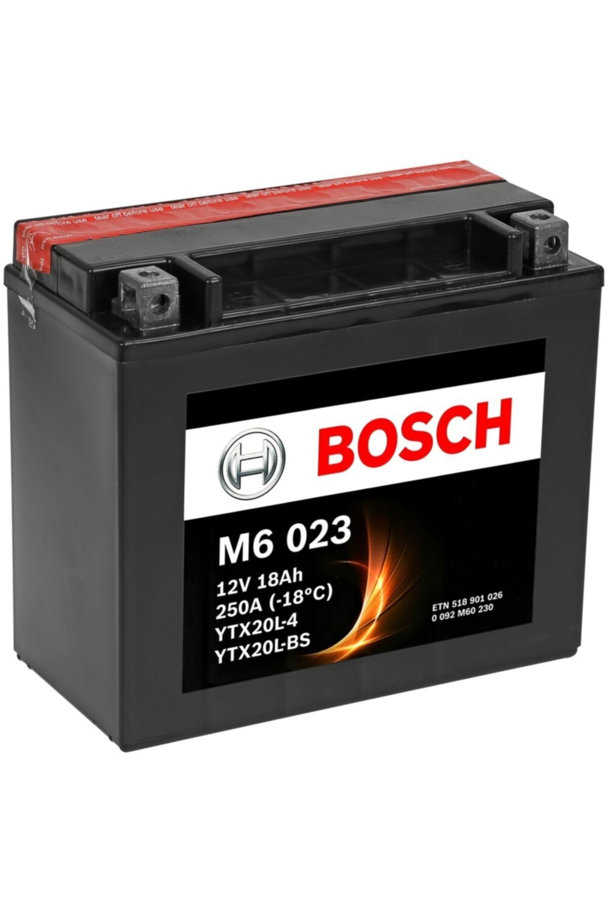 Bosch 18 Ah M6023 Ytx20l-bs Motosiklet Aküsü