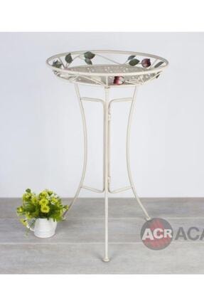 acar ferforje metal beyaz gullu yan bahce balkon sehpasi 8765 fiyati yorumlari trendyol