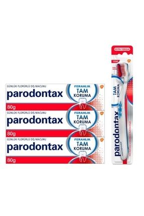 Parodontax Tam Koruma Diş Macunu 50 ml x3 Adet+Ekstra Yumuşak Fırça PKTPRDNTXDSMCN80GRFRC