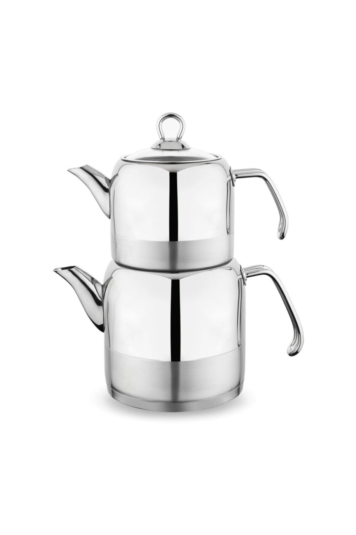 Schafer Ada Metal Çaydanlık Takım Küçük 4 Parça Inox 8699131621271