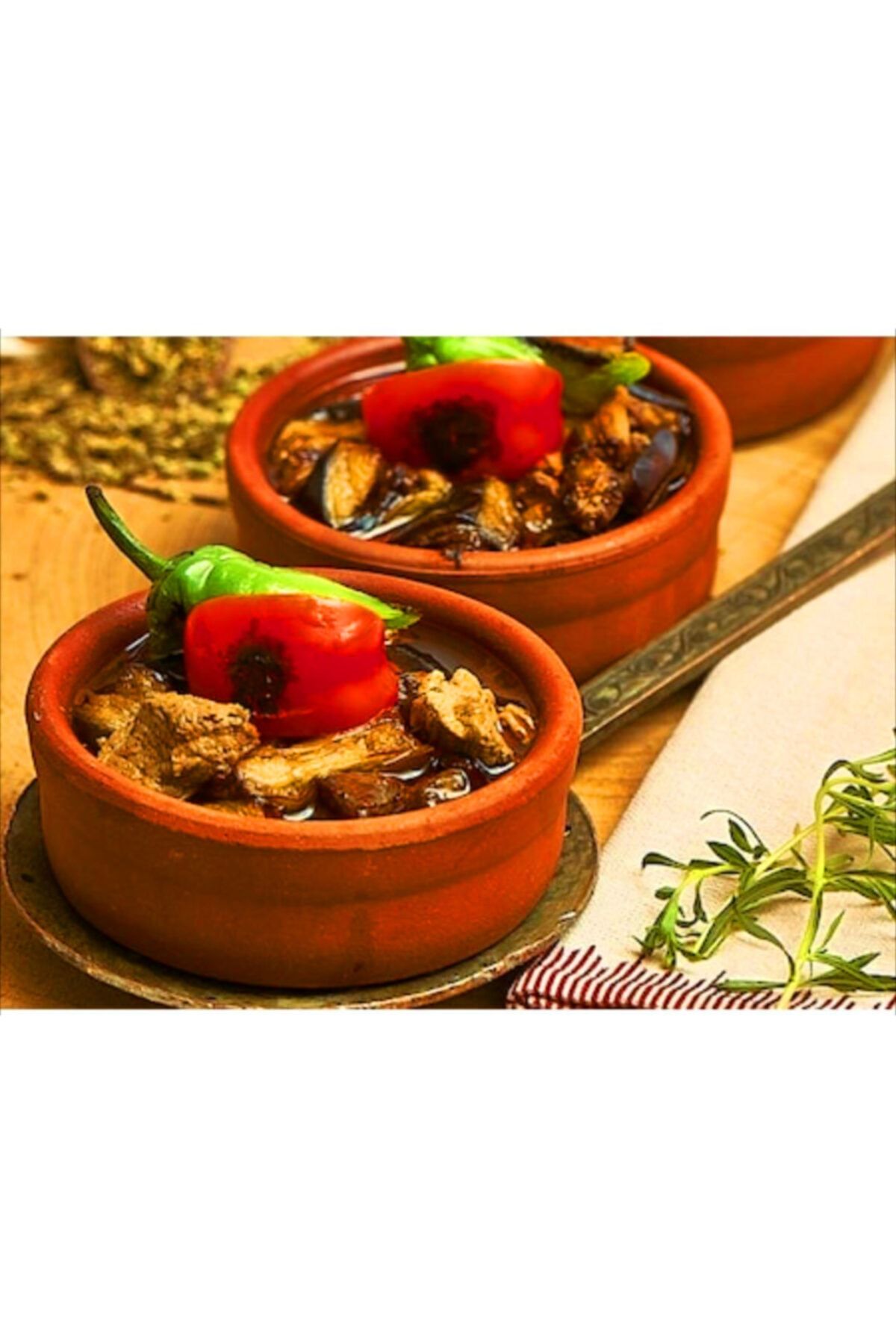 ELİZİ ÇÖMLEKLERİ-Set of 6 - Soil Color Hot Pot and Rice Pudding Bowl 5