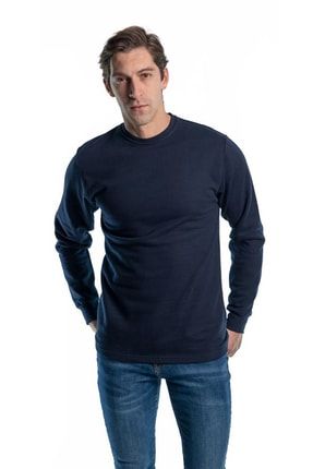 Sweatshirt Sıfır Yaka Kışlık Iş Elbiseleri Lacivert 107E4645
