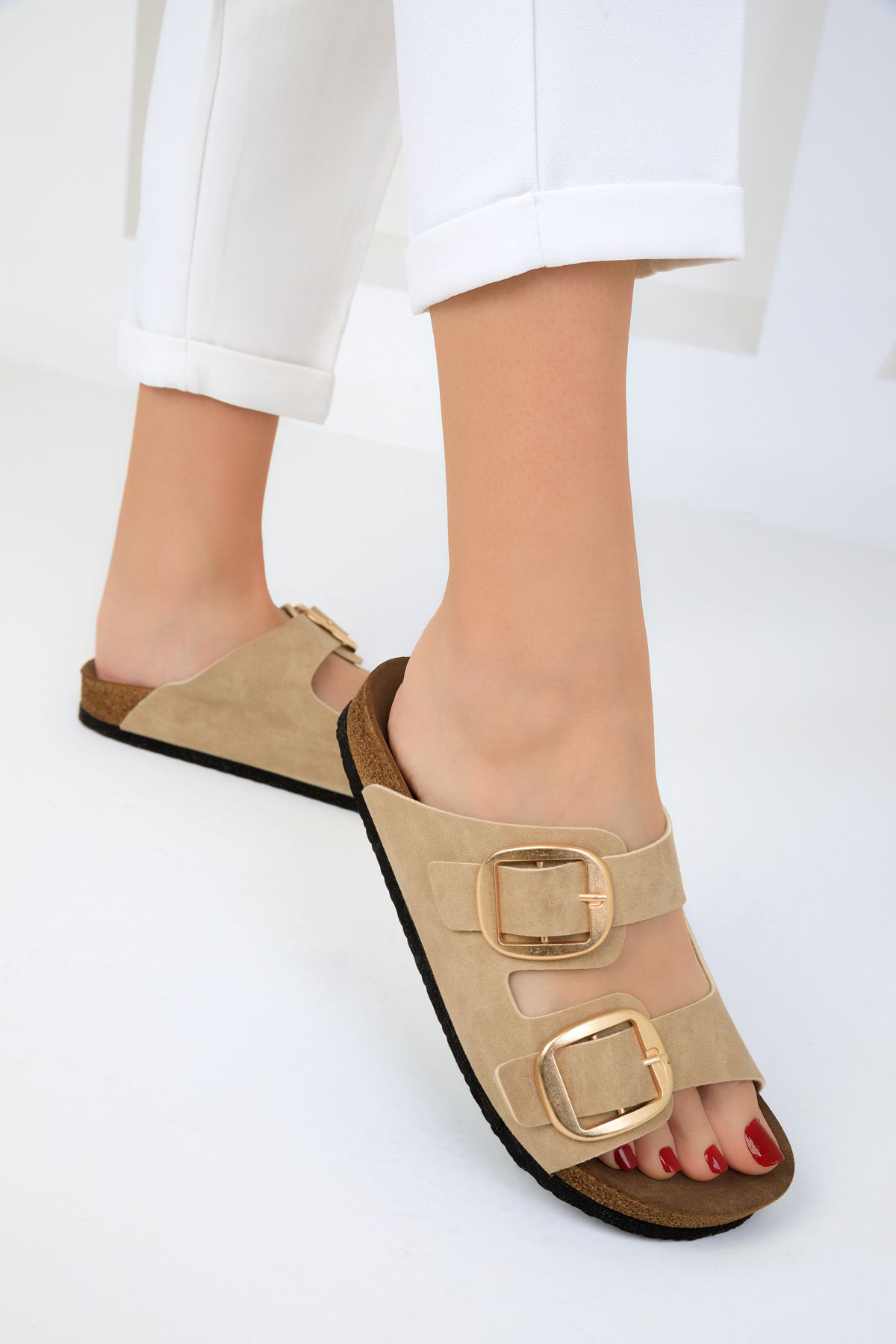 SOHO-Beige Damen-Hausschuhe 17863 5