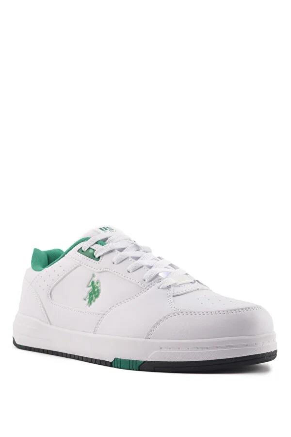 اسنیکر U.S. Polo Assn. اورجینال مردانه برند یو اس پلو PRESTO 4FX PRESTO 4FX White Men's Sneaker-White-Green - تصویر 2