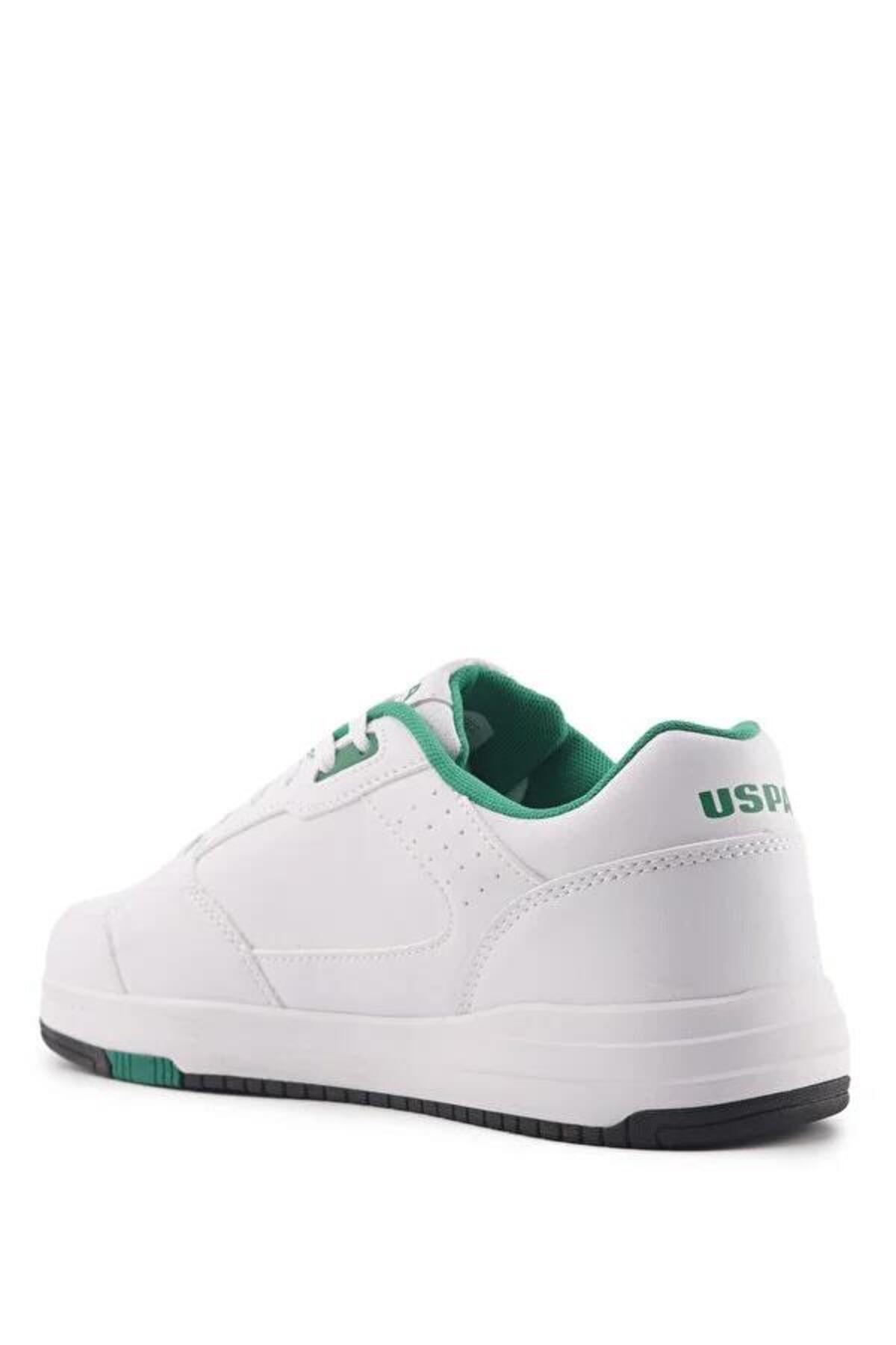 اسنیکر U.S. Polo Assn. اورجینال مردانه برند یو اس پلو PRESTO 4FX PRESTO 4FX White Men's Sneaker-White-Green - تصویر 3