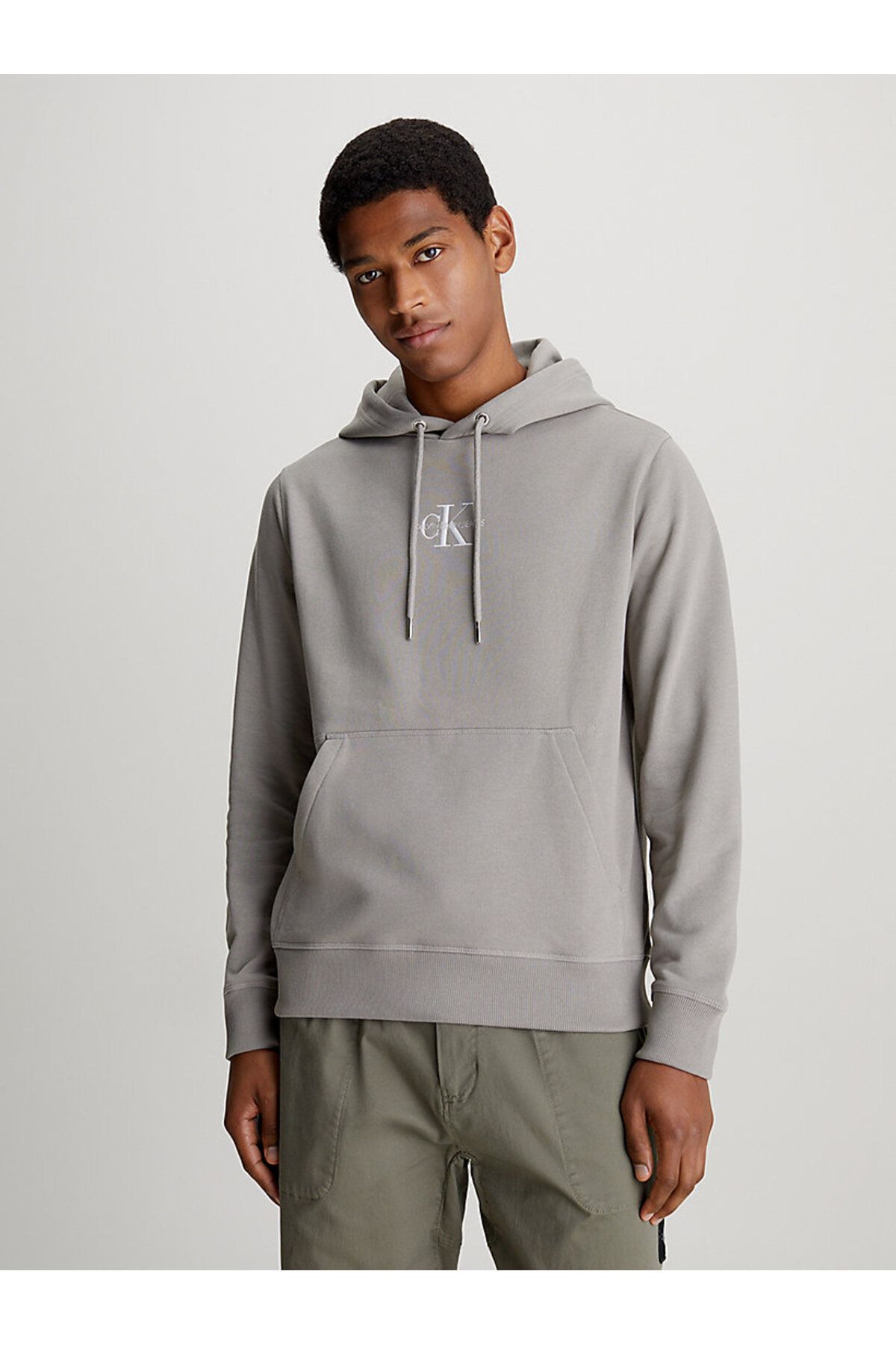 سویشرت خاکستری مردانه کاپشن جدید نمادین اورجینال Calvin Klein