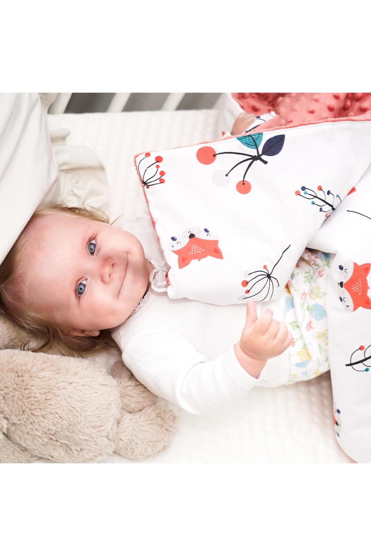 Totsy Baby-Baby Stroller Blanket Winter with Minky 75x100 cm, Children's Blanket, Baby Blanket 6