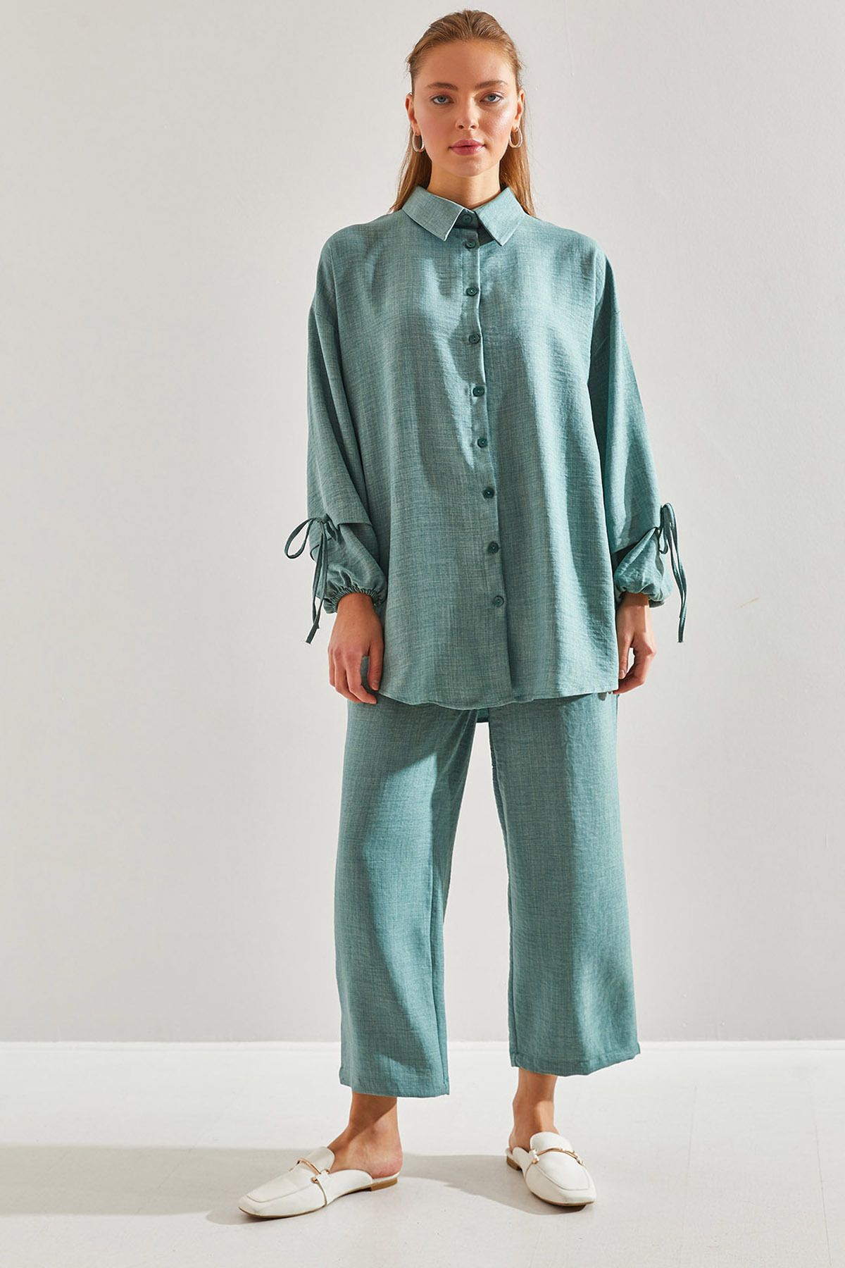 Bianco Lucci Modest Women's Arms Tied Ayrobin Fabric Hijab Set60151006