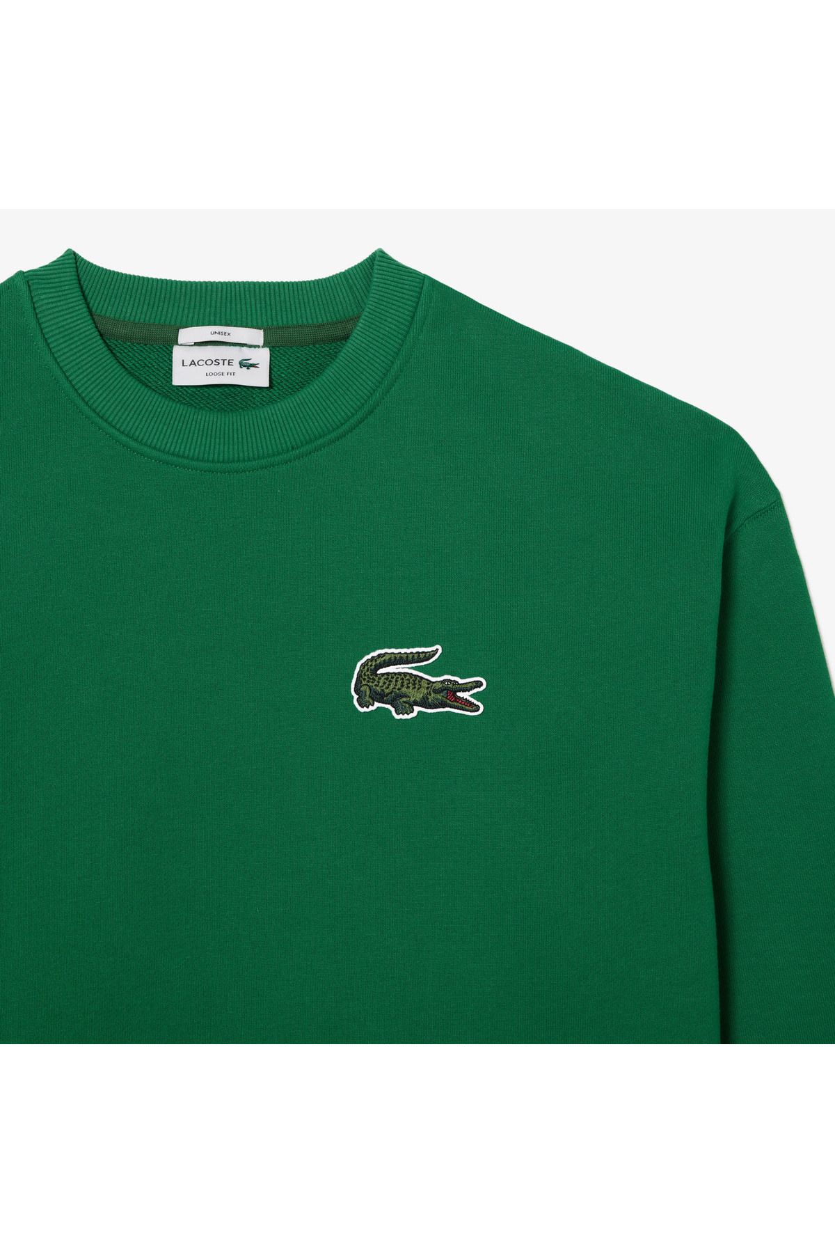Green hot sale lacoste sweatshirt