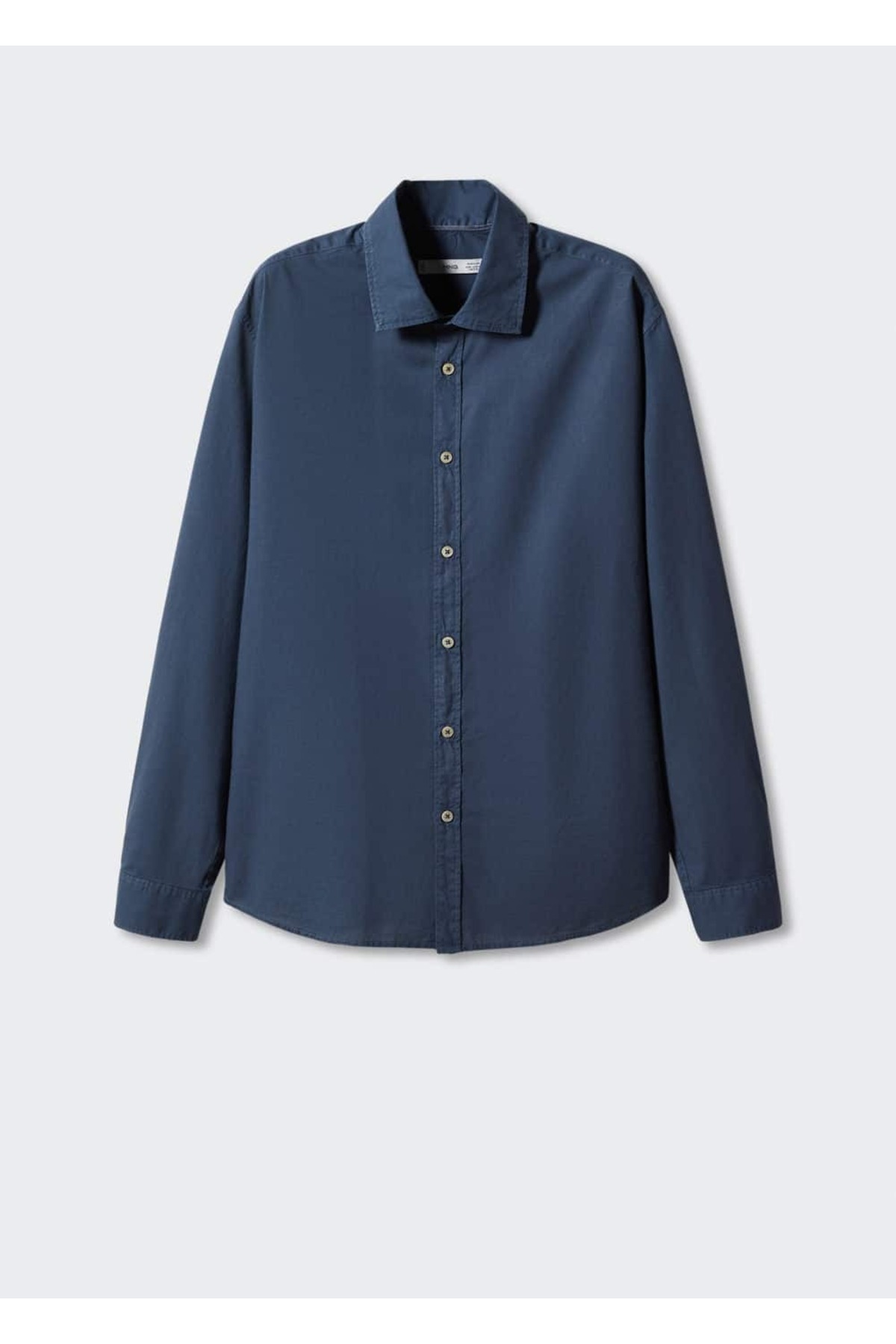 پیراهن مردانه آبی سرمه ای منگوMANGO Man | 57040575 اورجینال - تصویر 3