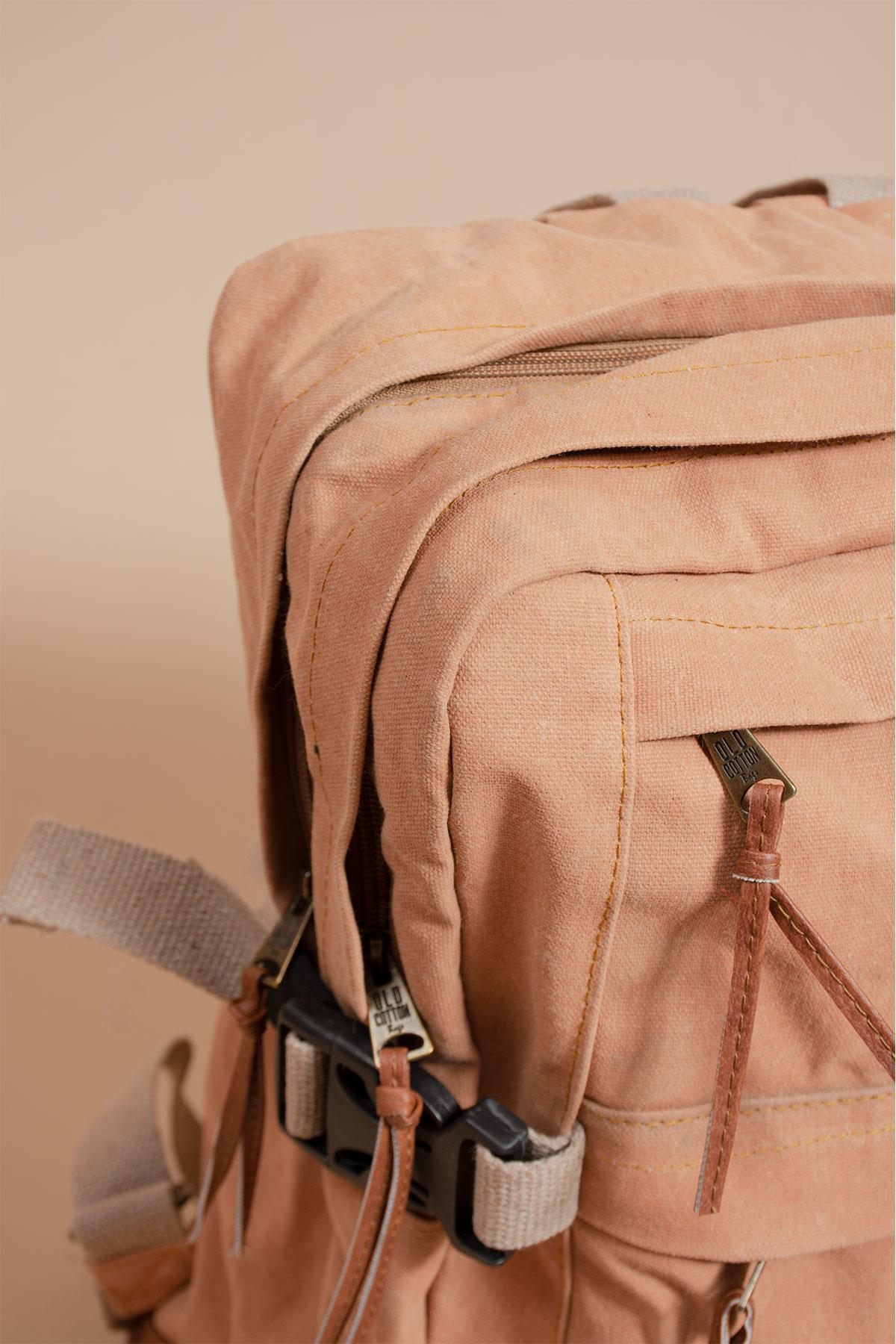 MELAMS Kullanışlı Seyahat ve Taşıma Çantası Vintage Kanvas Yan Cepli Su Geçirmez Unisex Sırt Çantası fotoğrafı 4 (önizleme)