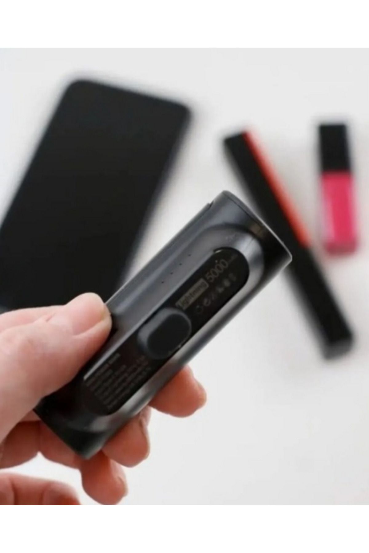 Mini Güç Bankası 5000mah Harici Pil Kablosuz Powerbank Samsung Xiaomi Type-c Taşınabilir Şarj Cihazı