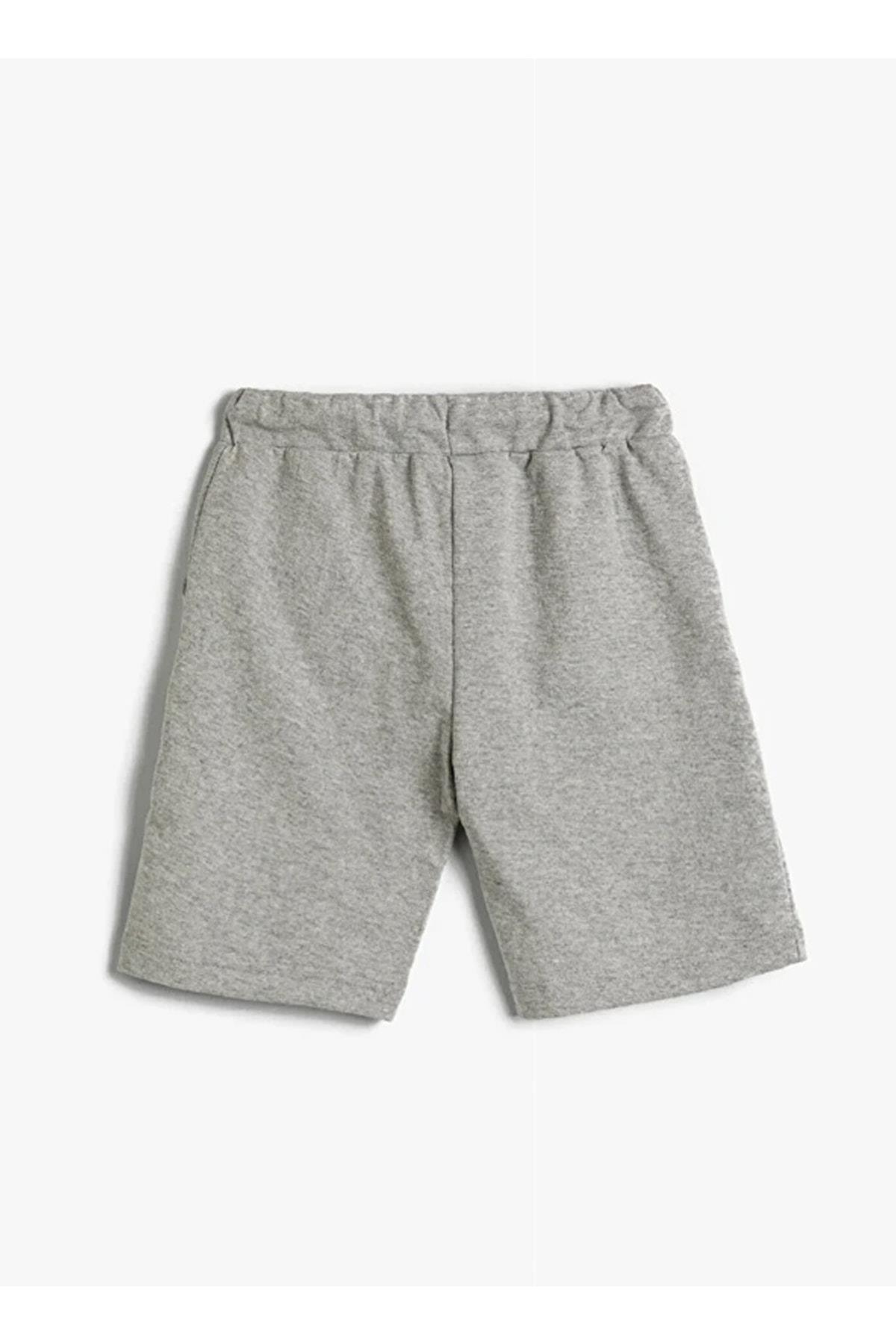 Koton Mini Shorts Drawstring Elastic Waistband Pockets, Pantaloncini