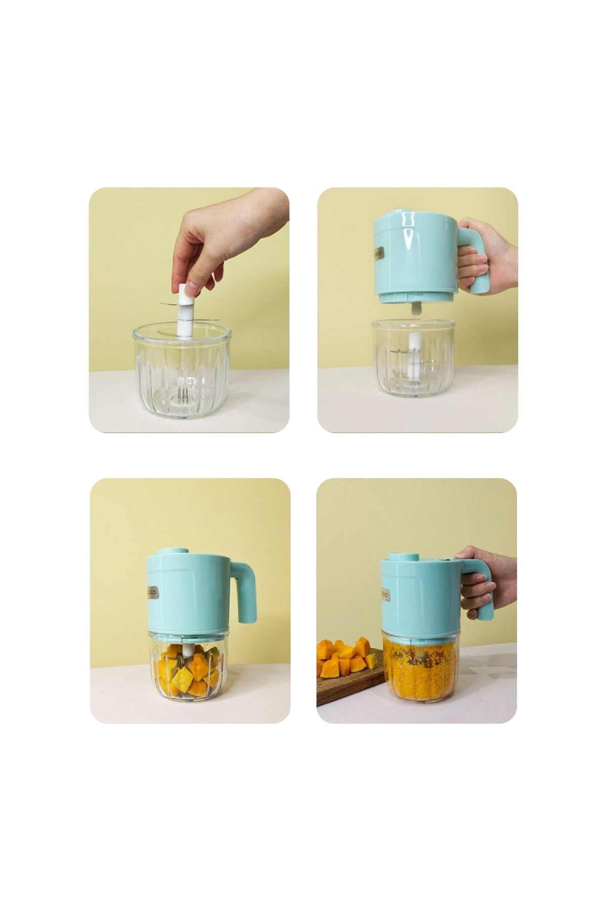 Şarjlı 5 in 1 Şarjlı Blender Seti Blue