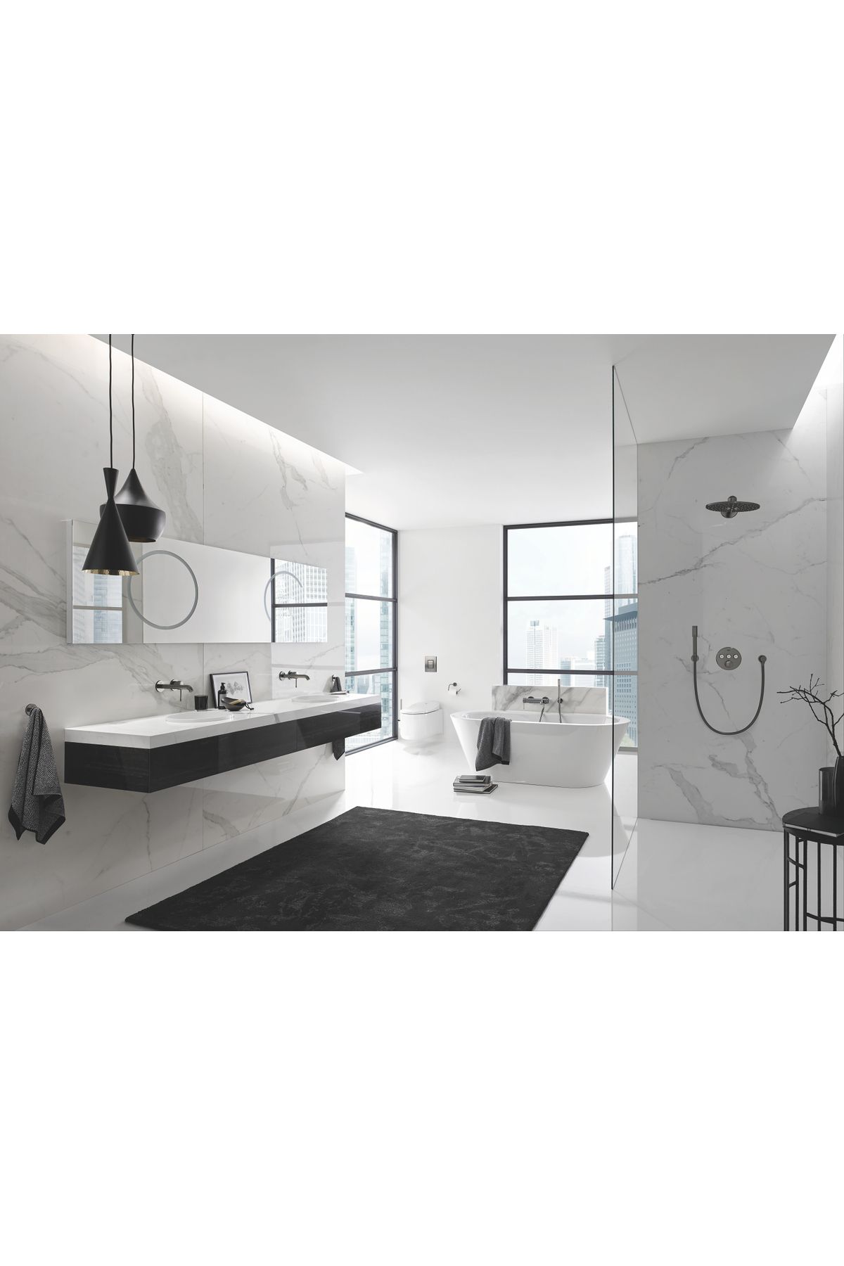 Grohe-Toilet Brush Holder Essentials Brus.Hard Graphite - 40374AL1 8
