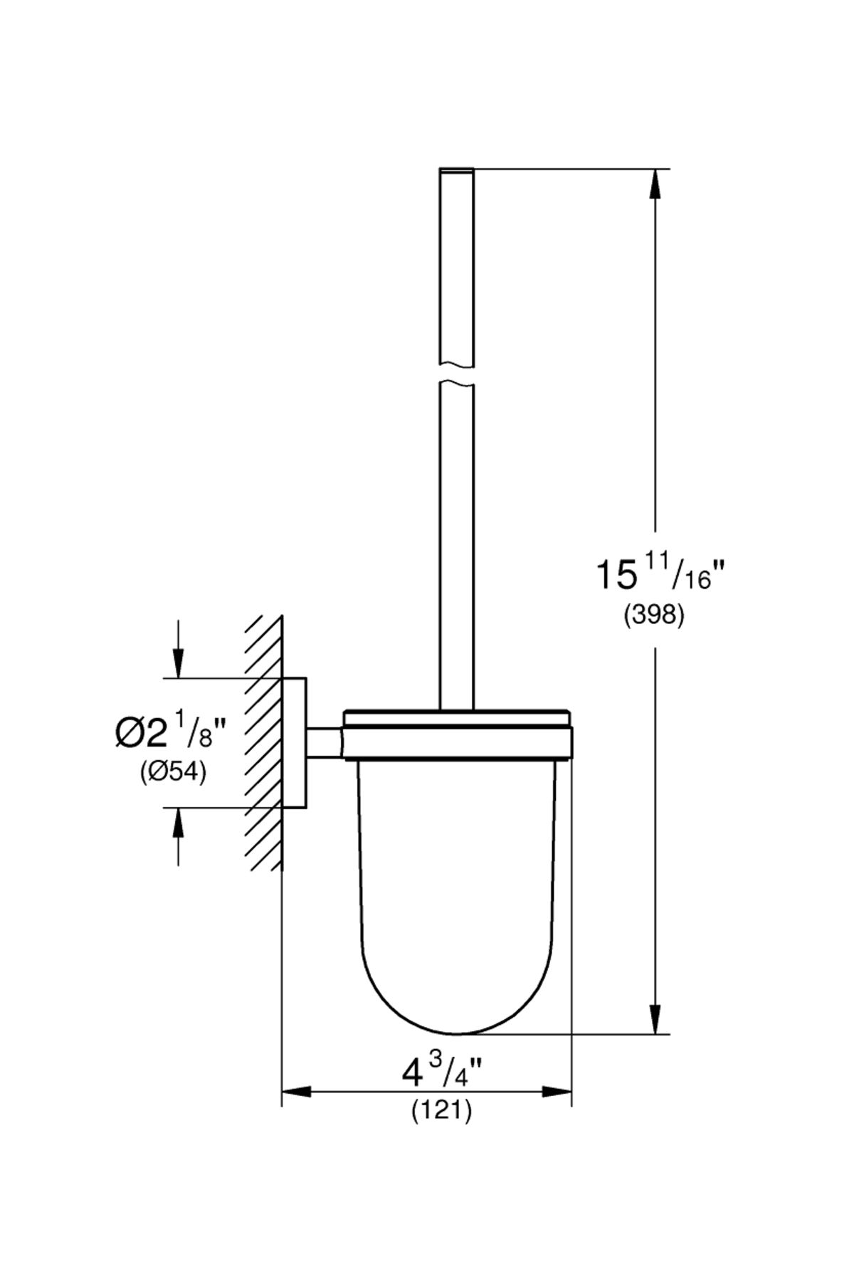 Grohe-Toilet Brush Holder Essentials Brus.Hard Graphite - 40374AL1 3