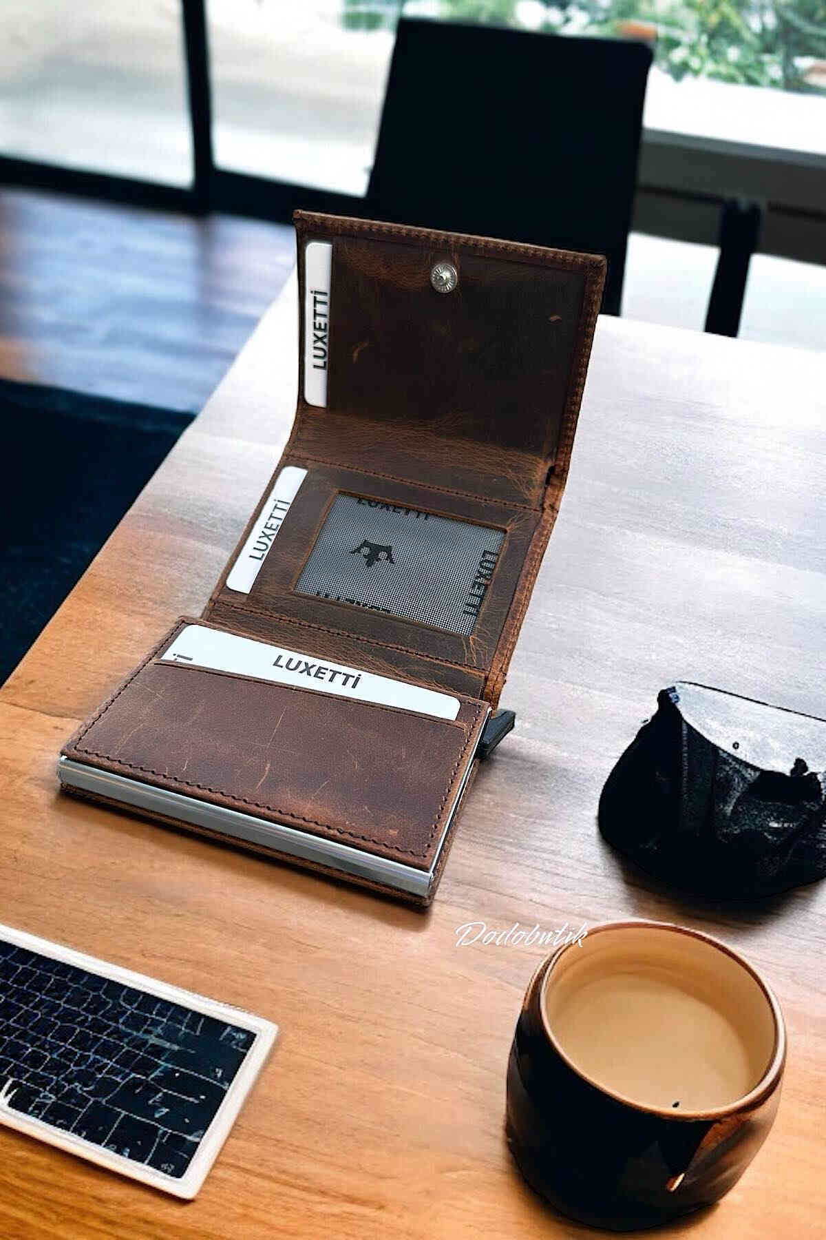 کیف پول مردانه قهوه ای Luxetti | DDL5550 اورجینال - تصویر 4