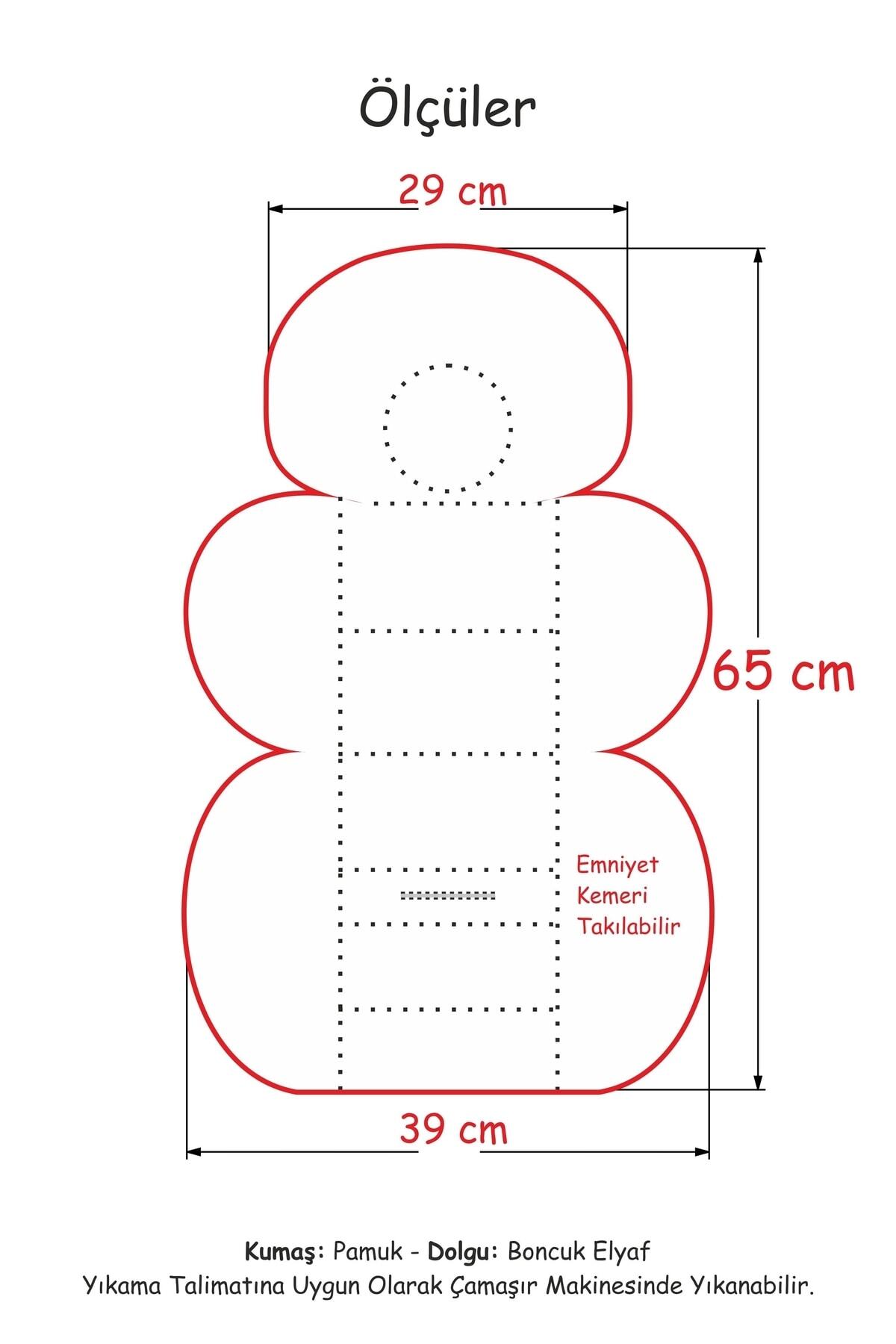 Umaybebek Puset Örtüsü Puset Minderi 2 Parça - Bel Destekli - Kedi Desen fotoğrafı 4 (önizleme)