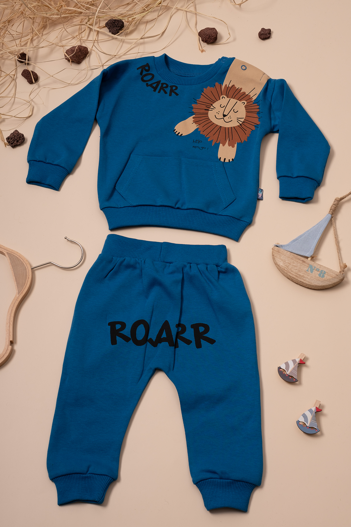 MEN'S SUIT LION BLUE 9-12 18-24 MONTHS