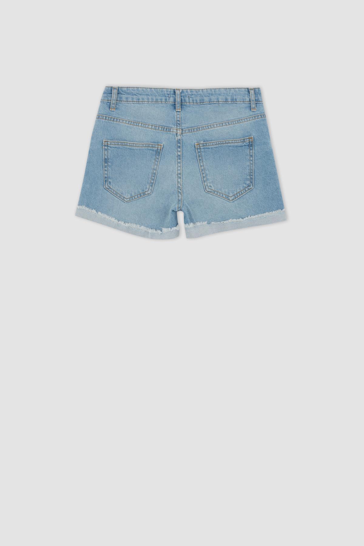 Normal Bel Katlamalı Paça Jean Şort X3508az22sm