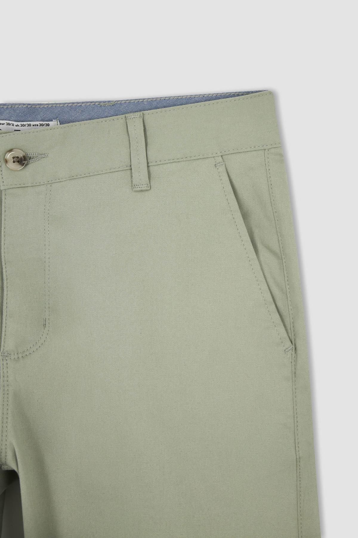 DeFacto-Regular Fit Basic Baumwoll-Chinohose T1052az22sp 7