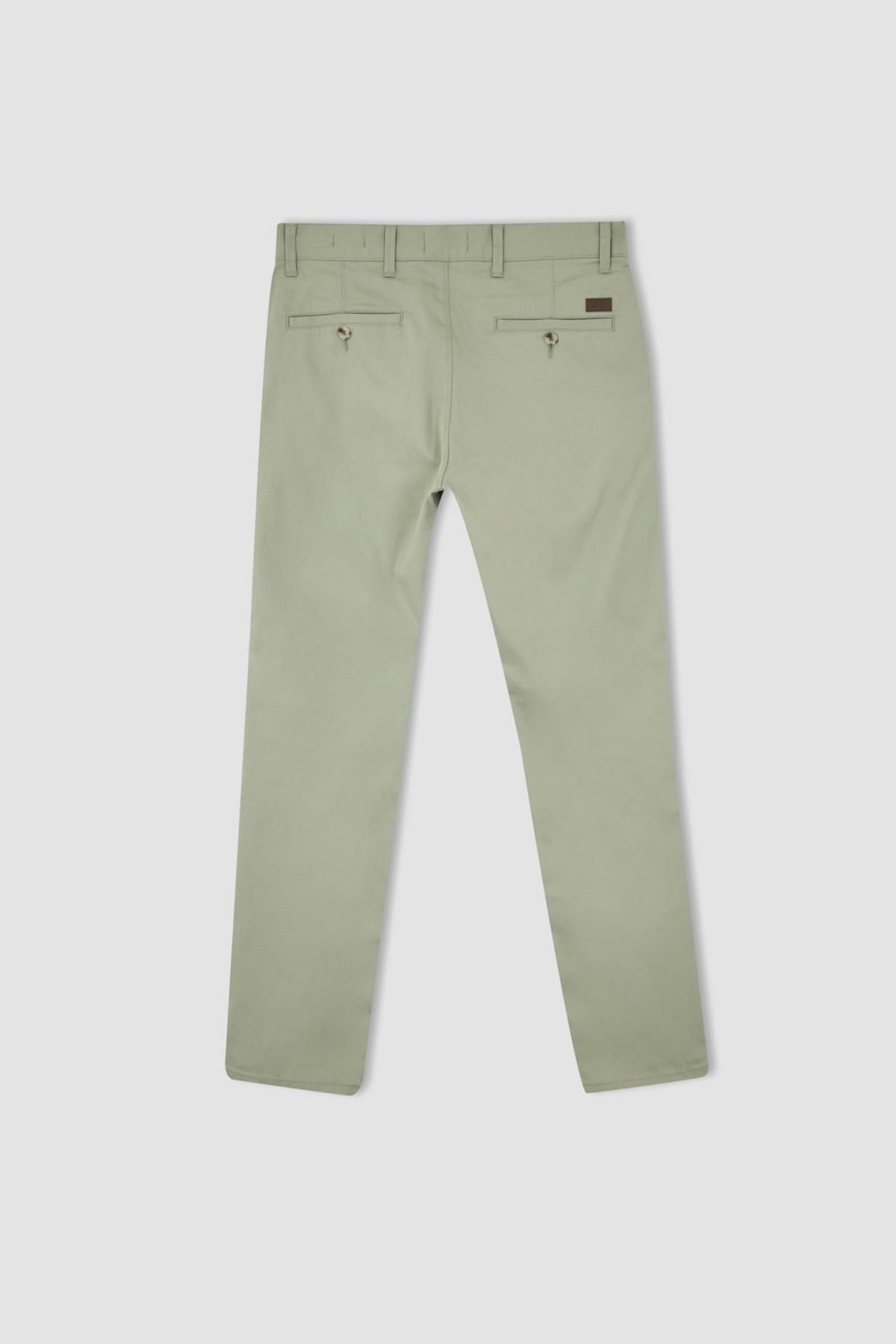 DeFacto-Regular Fit Basic Baumwoll-Chinohose T1052az22sp 8