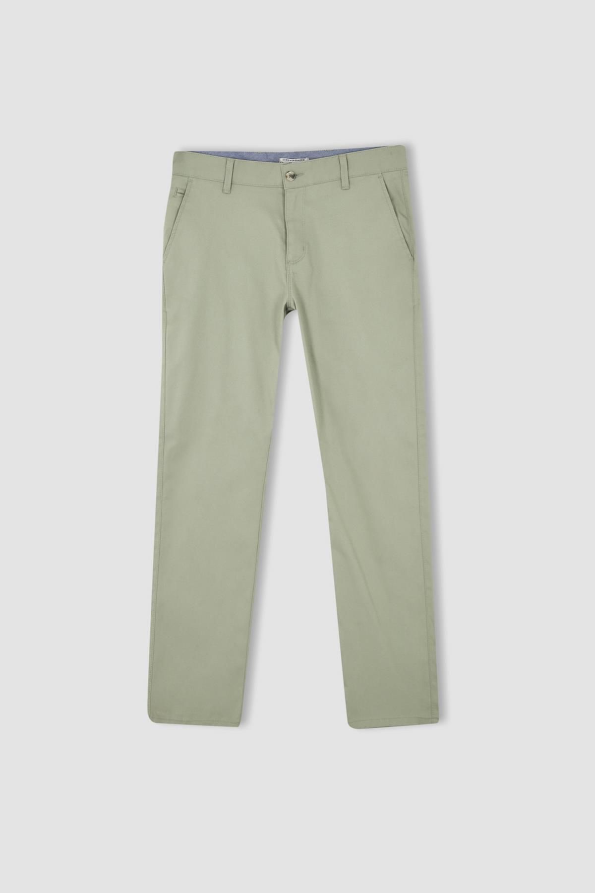 DeFacto-Regular Fit Basic Baumwoll-Chinohose T1052az22sp 6