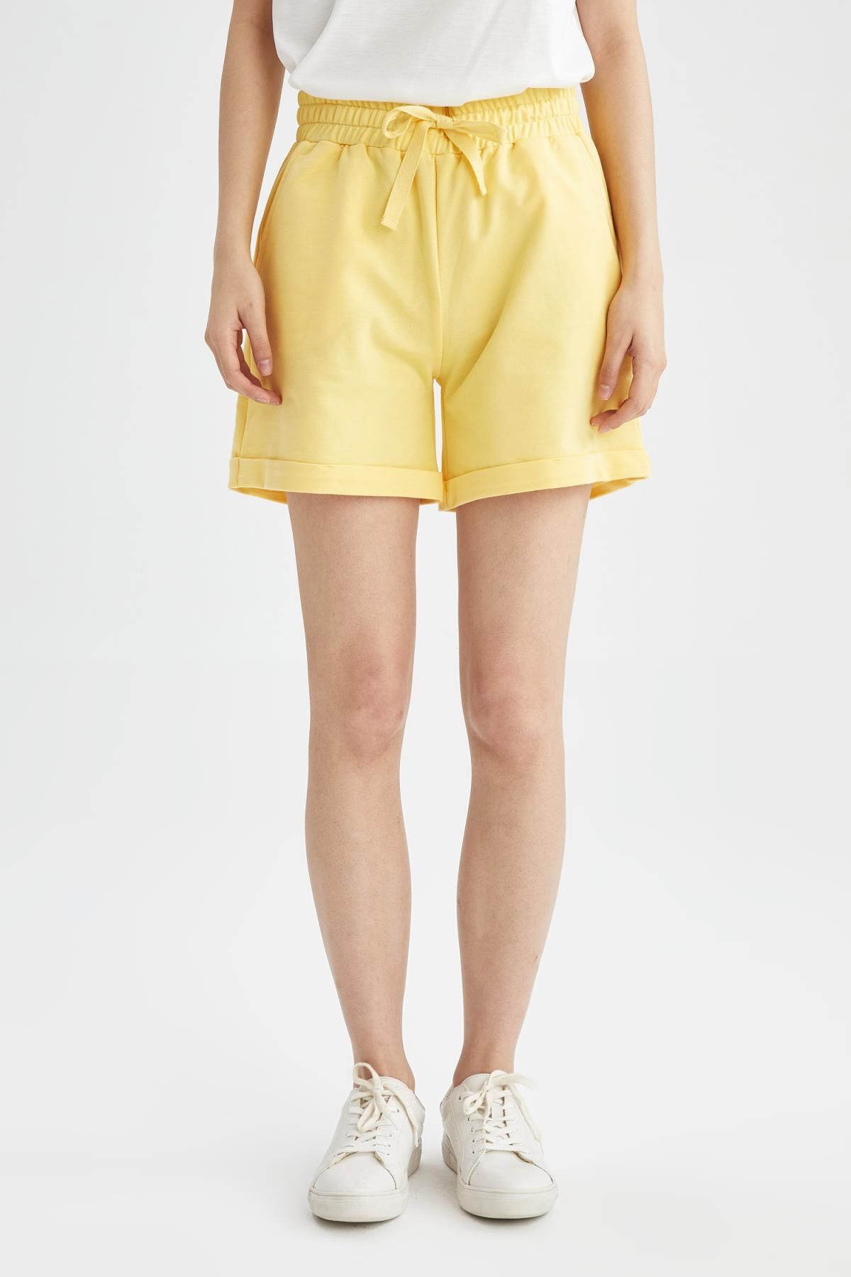 DeFacto-Regular Fit Basic Bermuda Shorts U4066az22hs 5