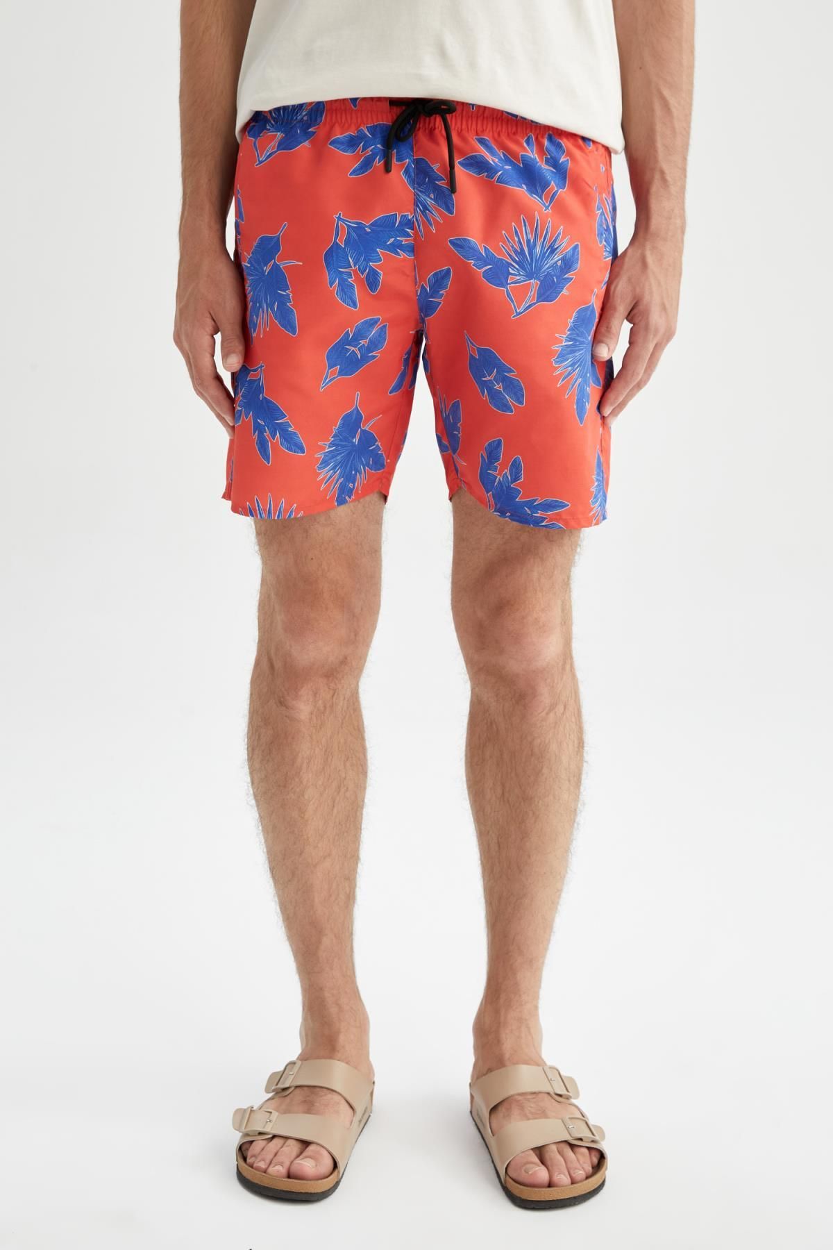 DeFacto-Regular Fit Patterned Short Swim Shorts Y8925az22hs 3