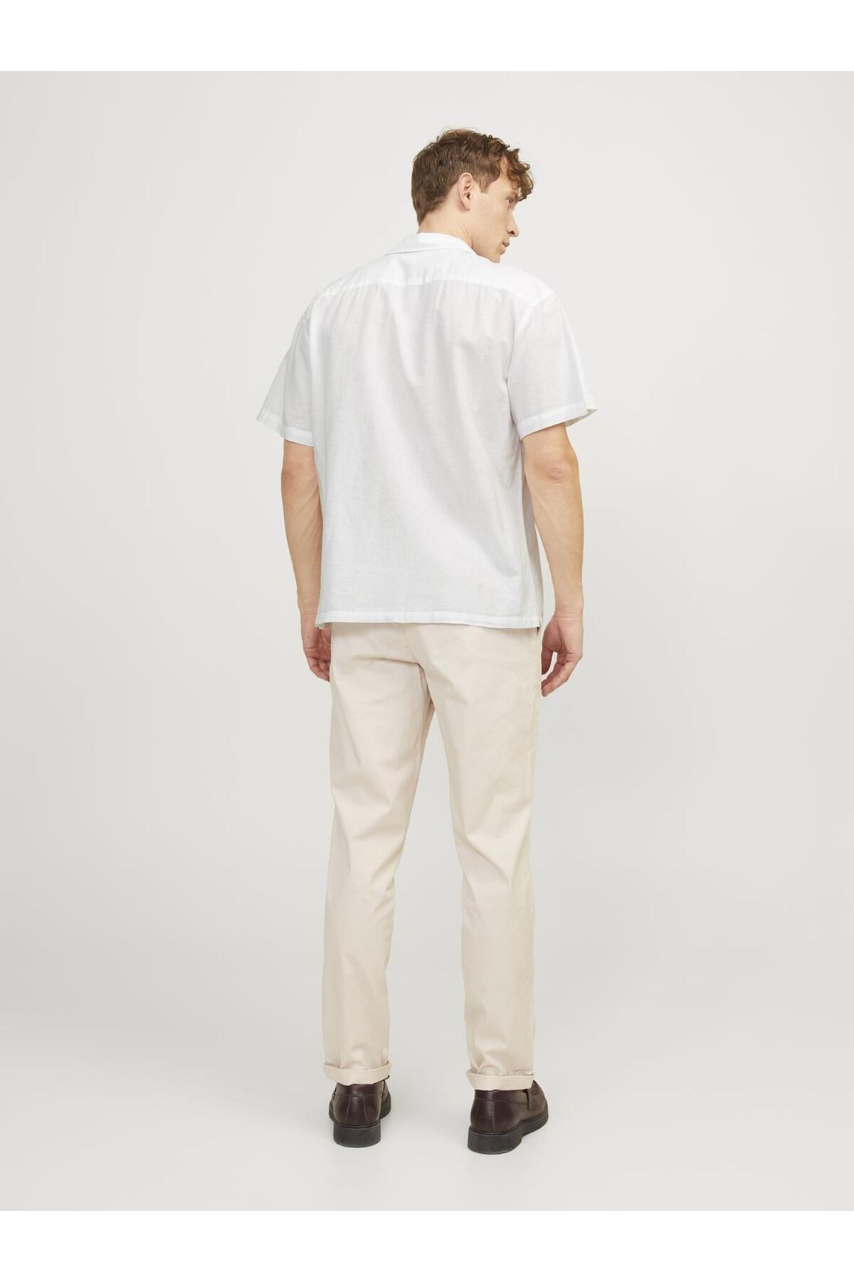 پیراهن جک اند جونز مردانه  سفید  راسته Regular/رگولار    بیسیک کژوال/روزمره | Jack & Jones TYC000DC9D170944062540602 TR - تصویر 3