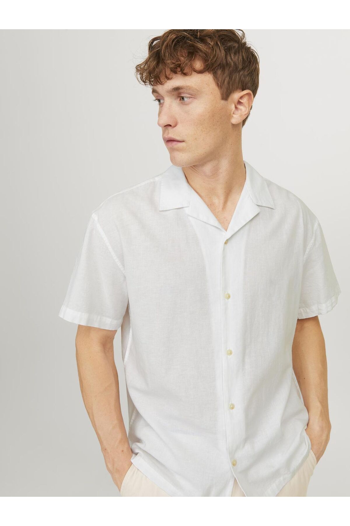 پیراهن جک اند جونز مردانه  سفید  راسته Regular/رگولار    بیسیک کژوال/روزمره | Jack & Jones TYC000DC9D170944062540602 TR - تصویر 7