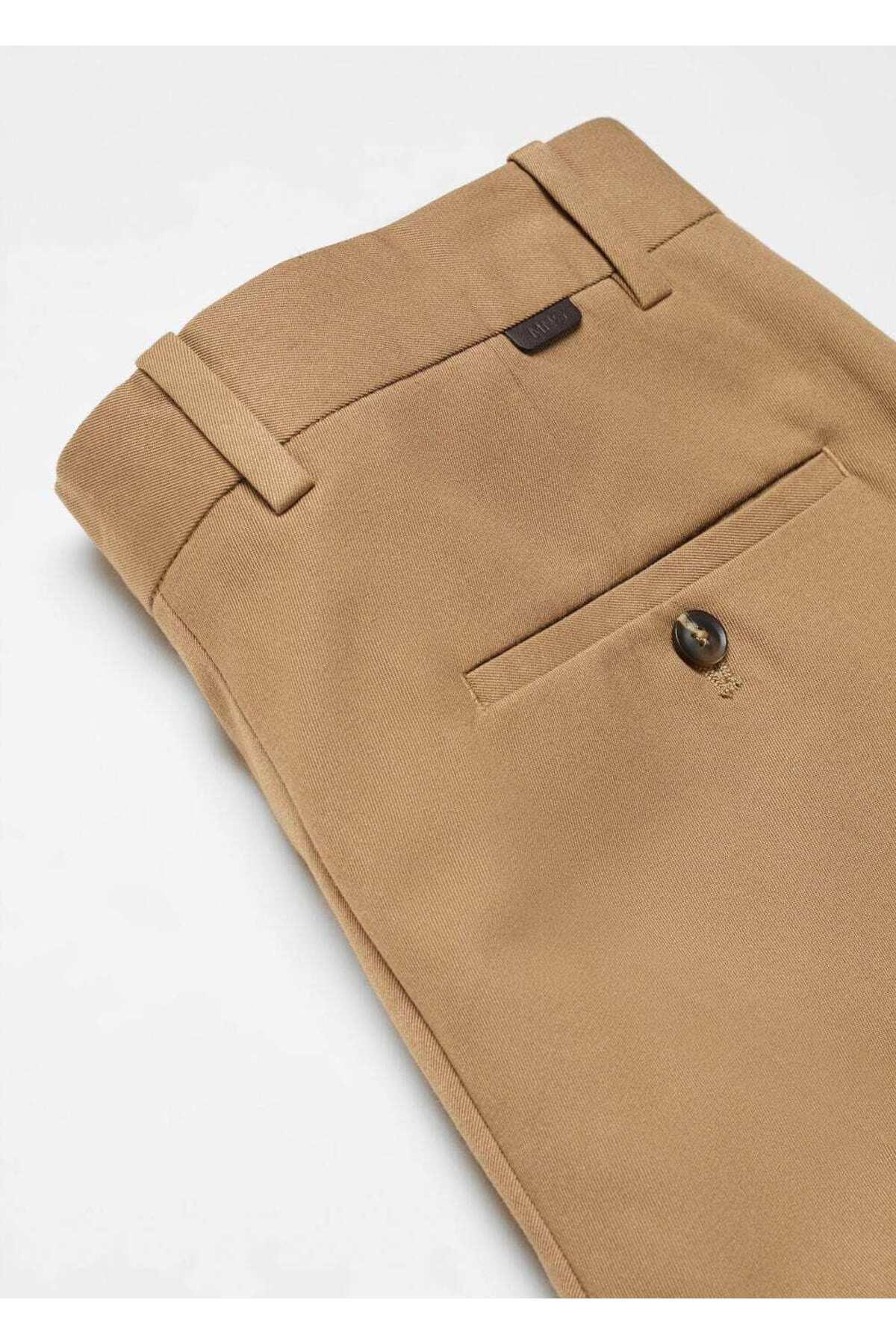 شلوار مردانه بژ منگوMANGO Man | 57045948 اورجینال - تصویر 7