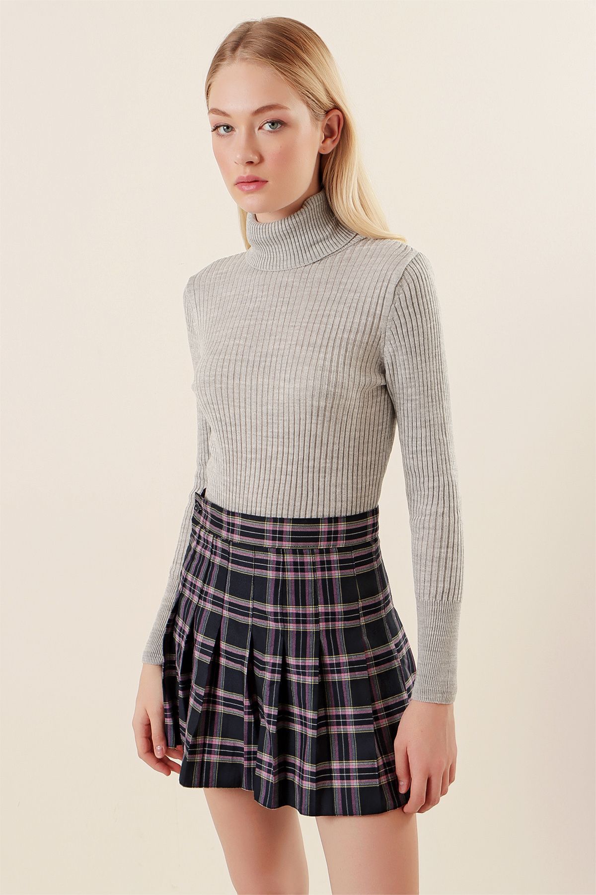 Bigdart-10311 Rollkragenpullover – Grau 3