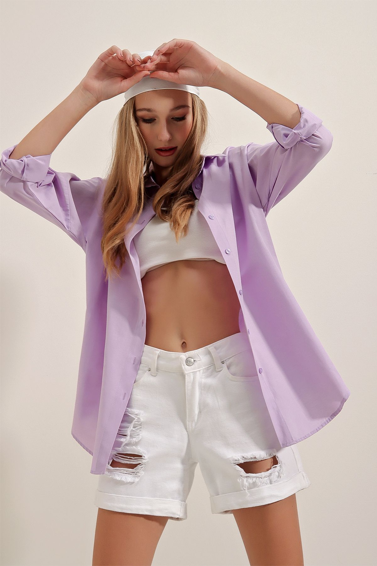 Bigdart-3900 Oversize Long Basic ing - lila 4