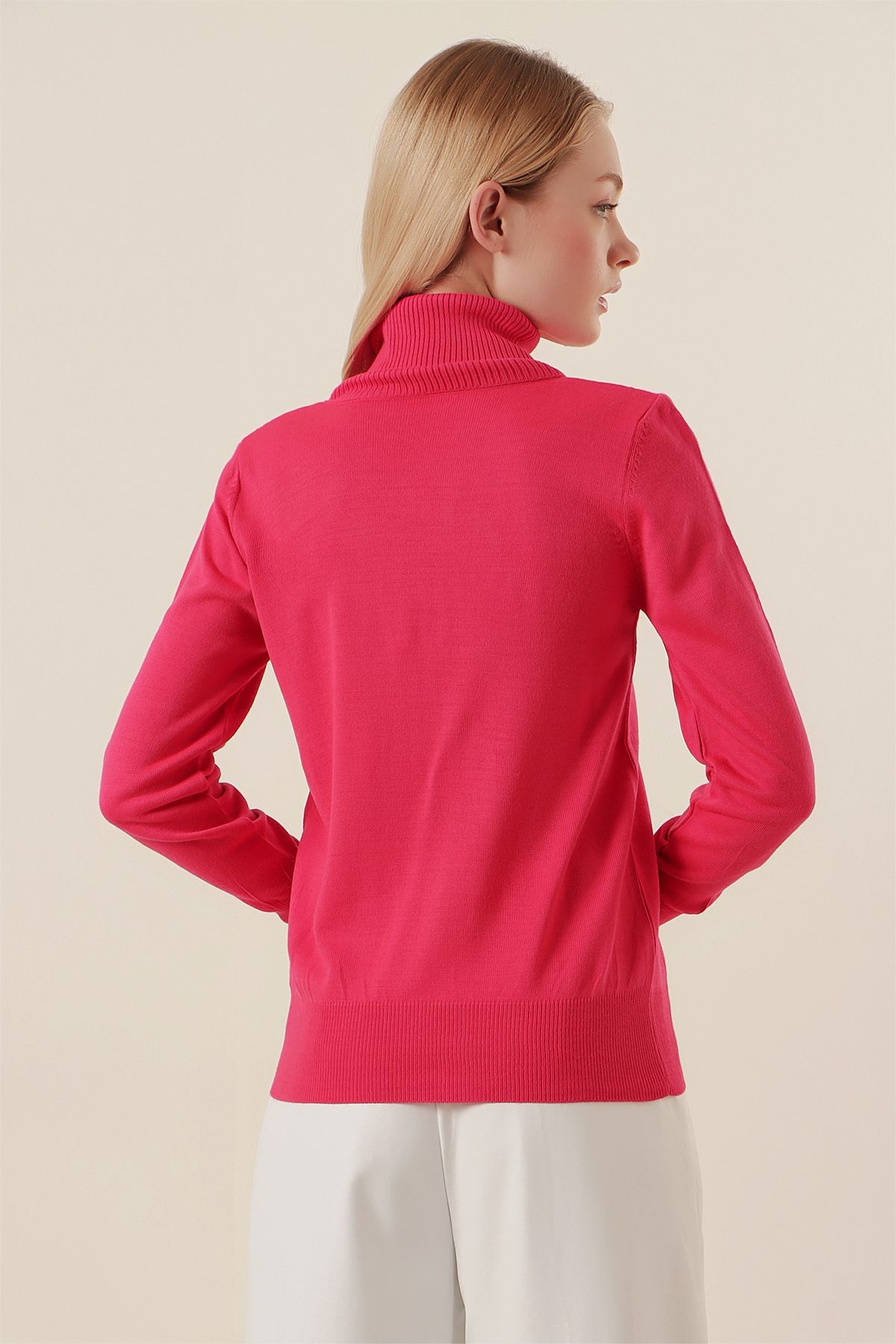Bigdart-15747 Rollkragenpullover – Fuchsia 6