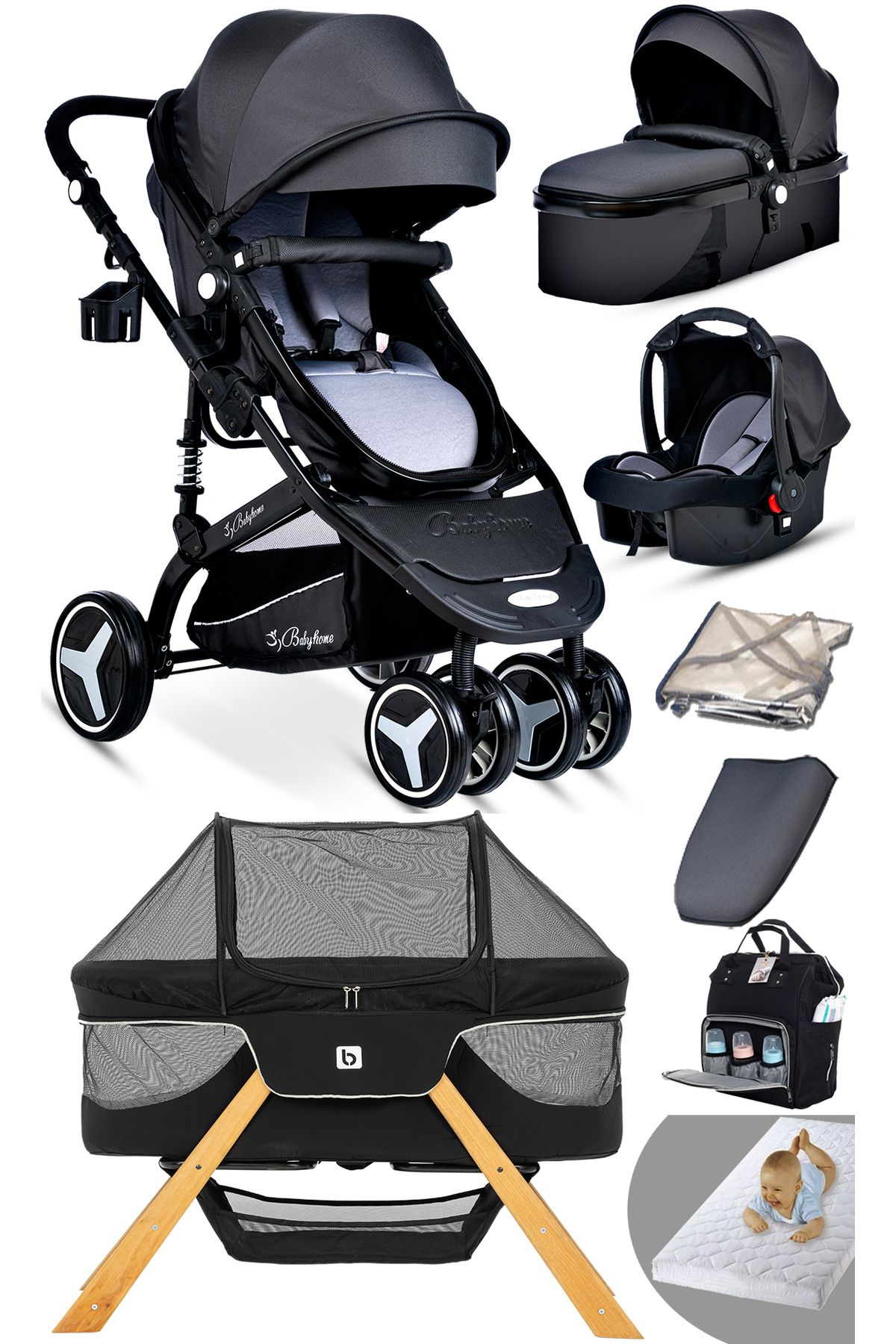 Baby Home 945 Travel System Детская коляска Angel Anne So Колыбель 000007.000140