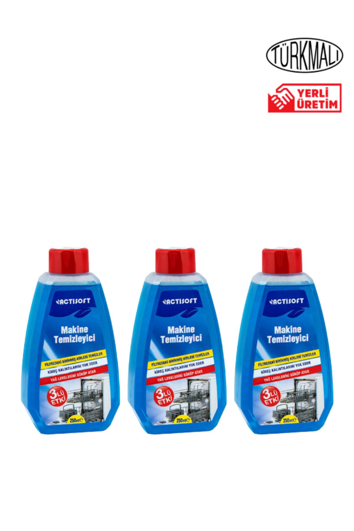 actisoft Makine Temizleyici 250 ml x 3 Adet