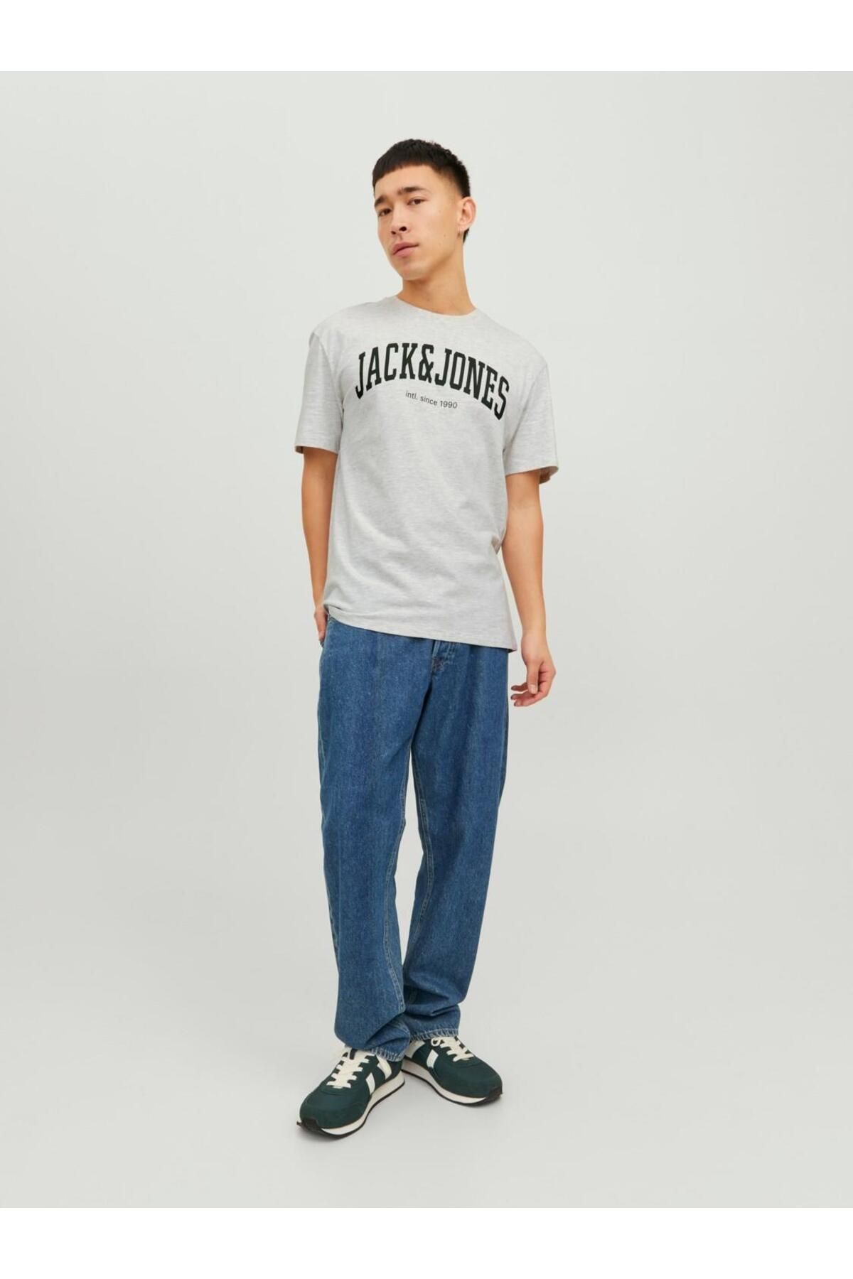 تی شرت خاکستری مردانه Jack Jones 12236514 Jack & Jones