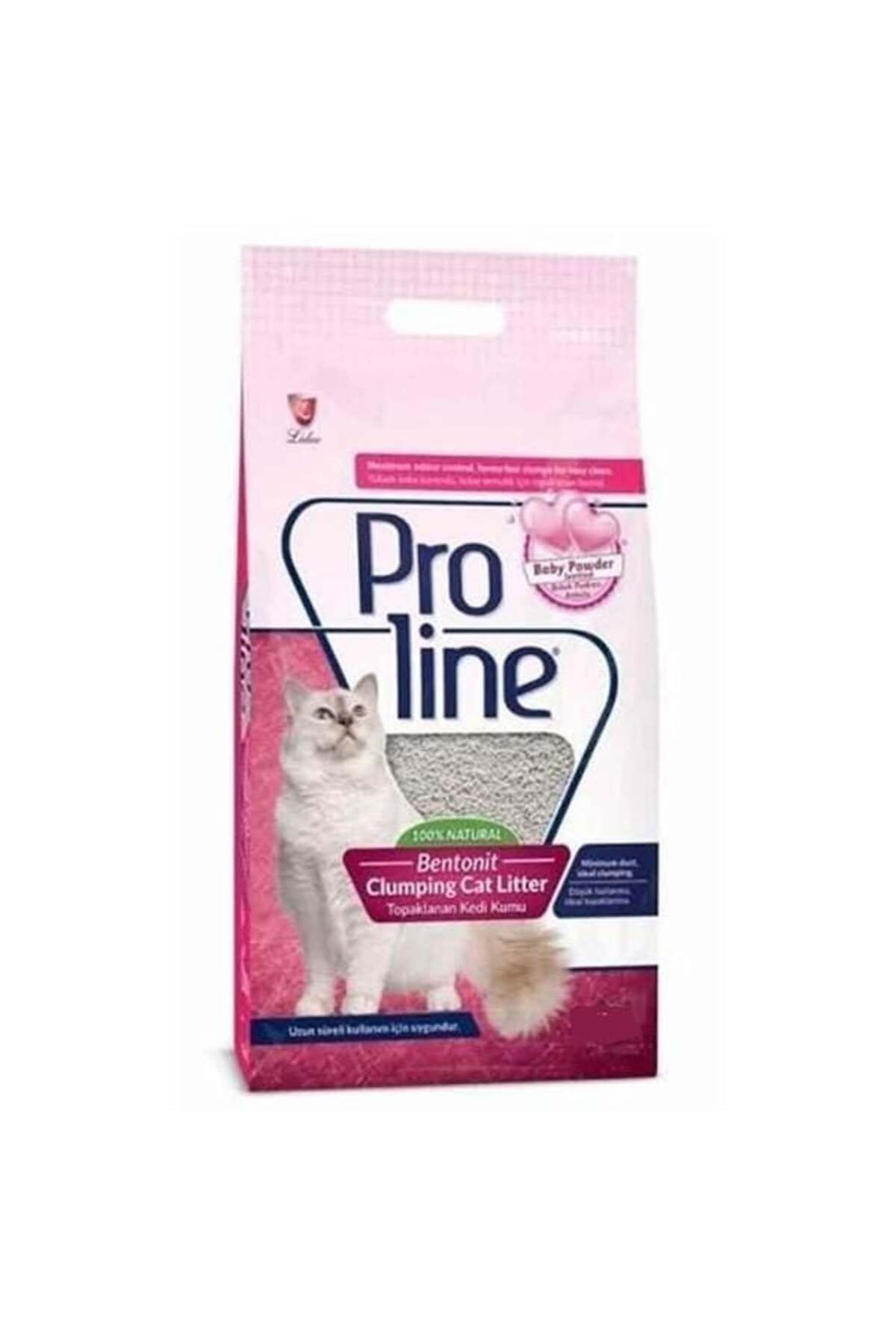 Pro Line Proline Bebek Pudralı Topaklanan Bentonit Kedi Kumu I?nce 5 Lt