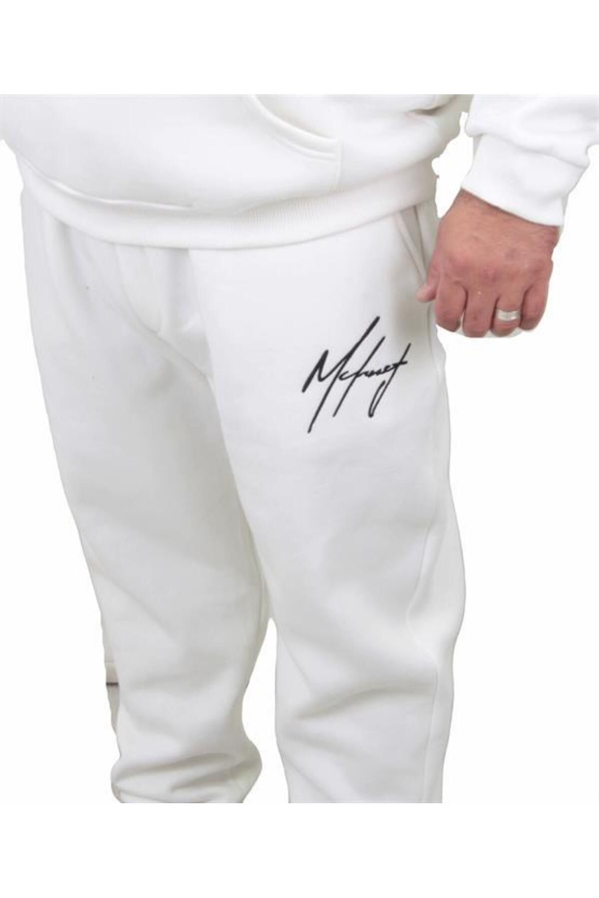 Starbattal-Large Size 3 Thread Tracksuit Set Basic Tk710 Ecru 2