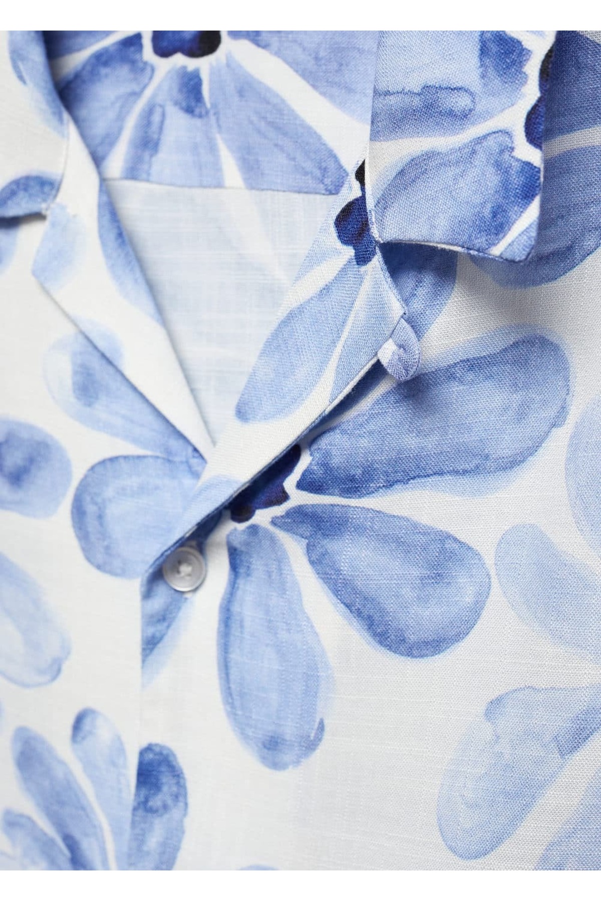 پیراهن مردانه آبی منگوMANGO Man | 57084039 اورجینال - تصویر 6