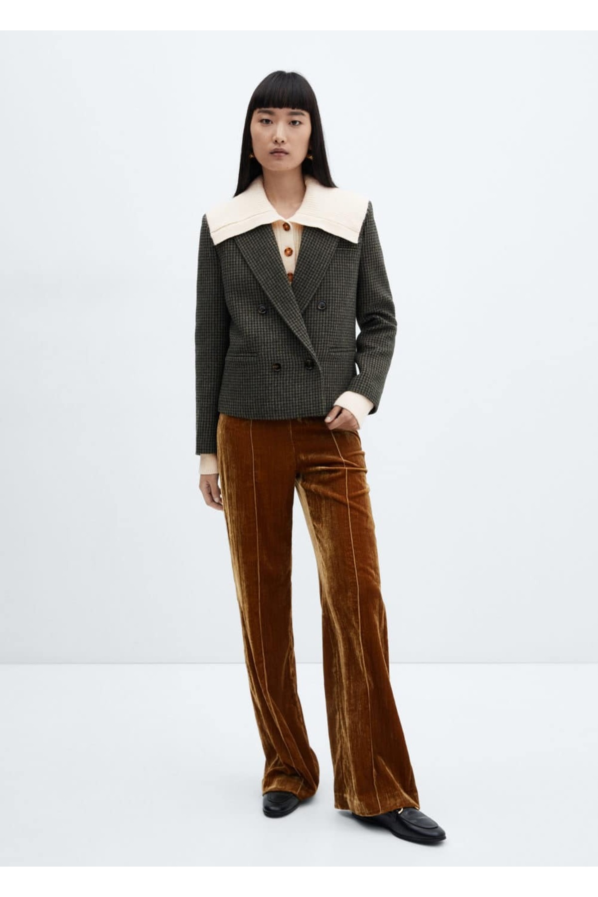 بافت و پلیور زنانه اکرو منگوMANGO | 57007768 اورجینال - تصویر 2