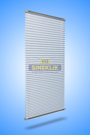 VIZ SİNEKLİK Plise Perde Katlanır Cam Balkon Perdesi (GRİ)