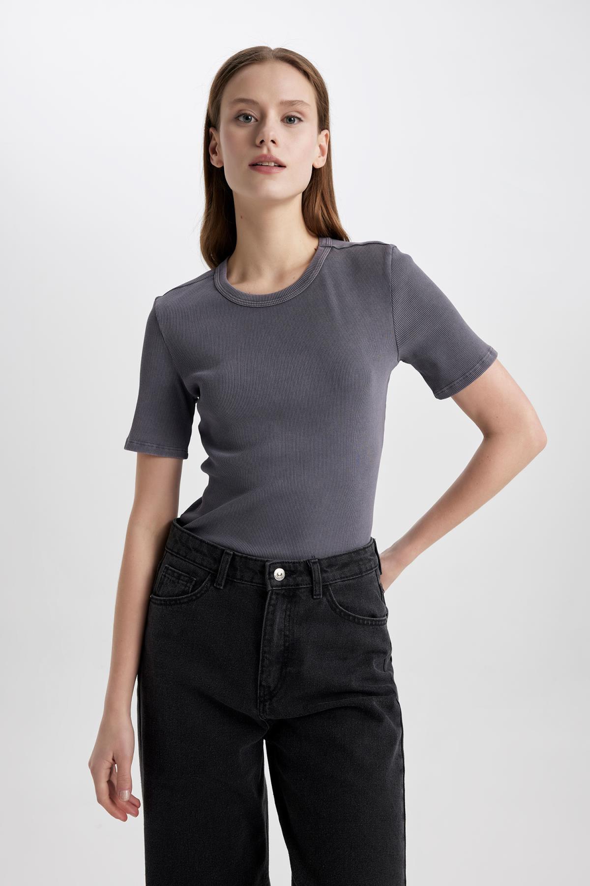 تی شرت زنانه دفاکتو | C2579AX24SM Defacto - Image 3