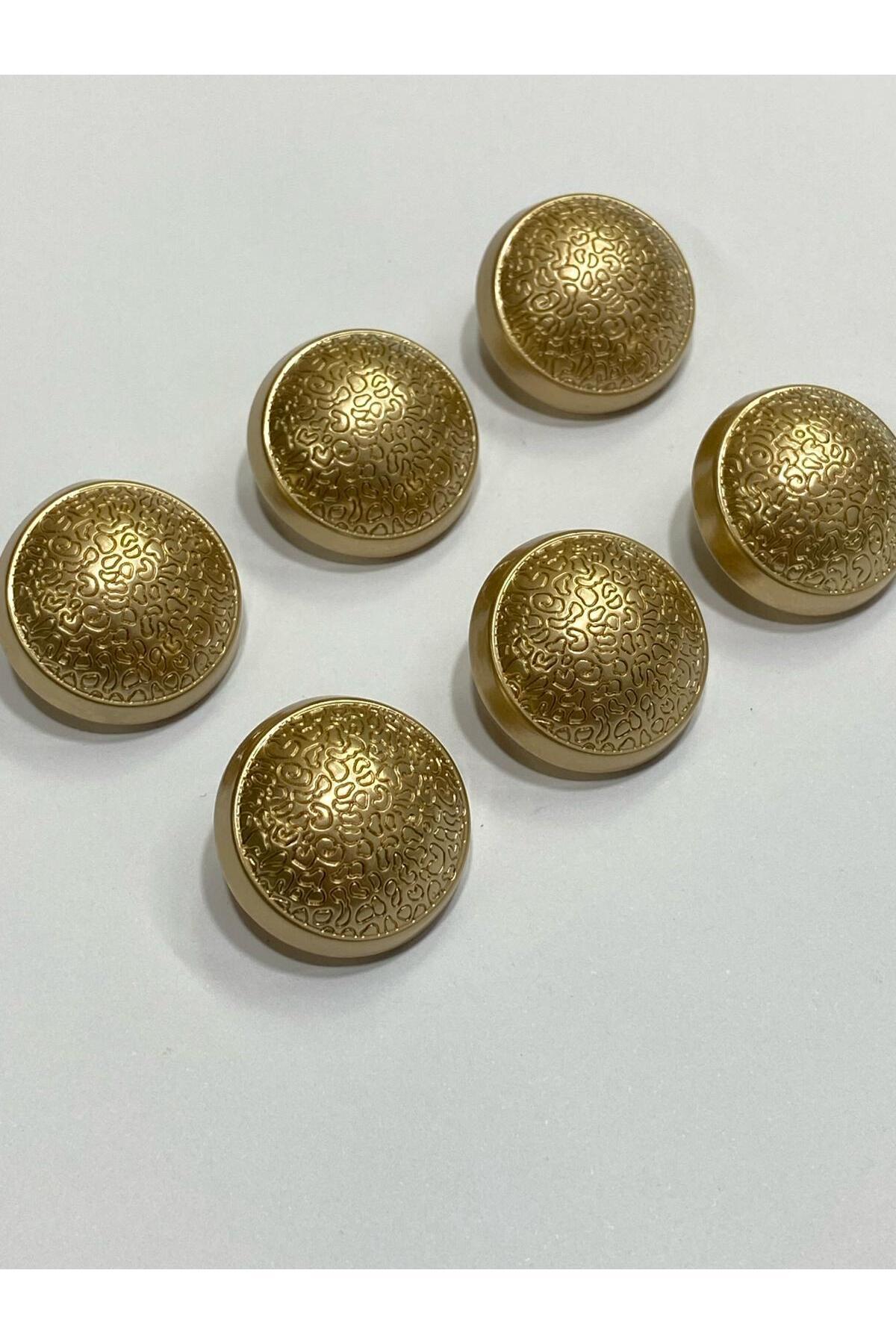 Metal Button/Trench Coat Length/Set of 6/2,3 cm/jx019/Matt Gold