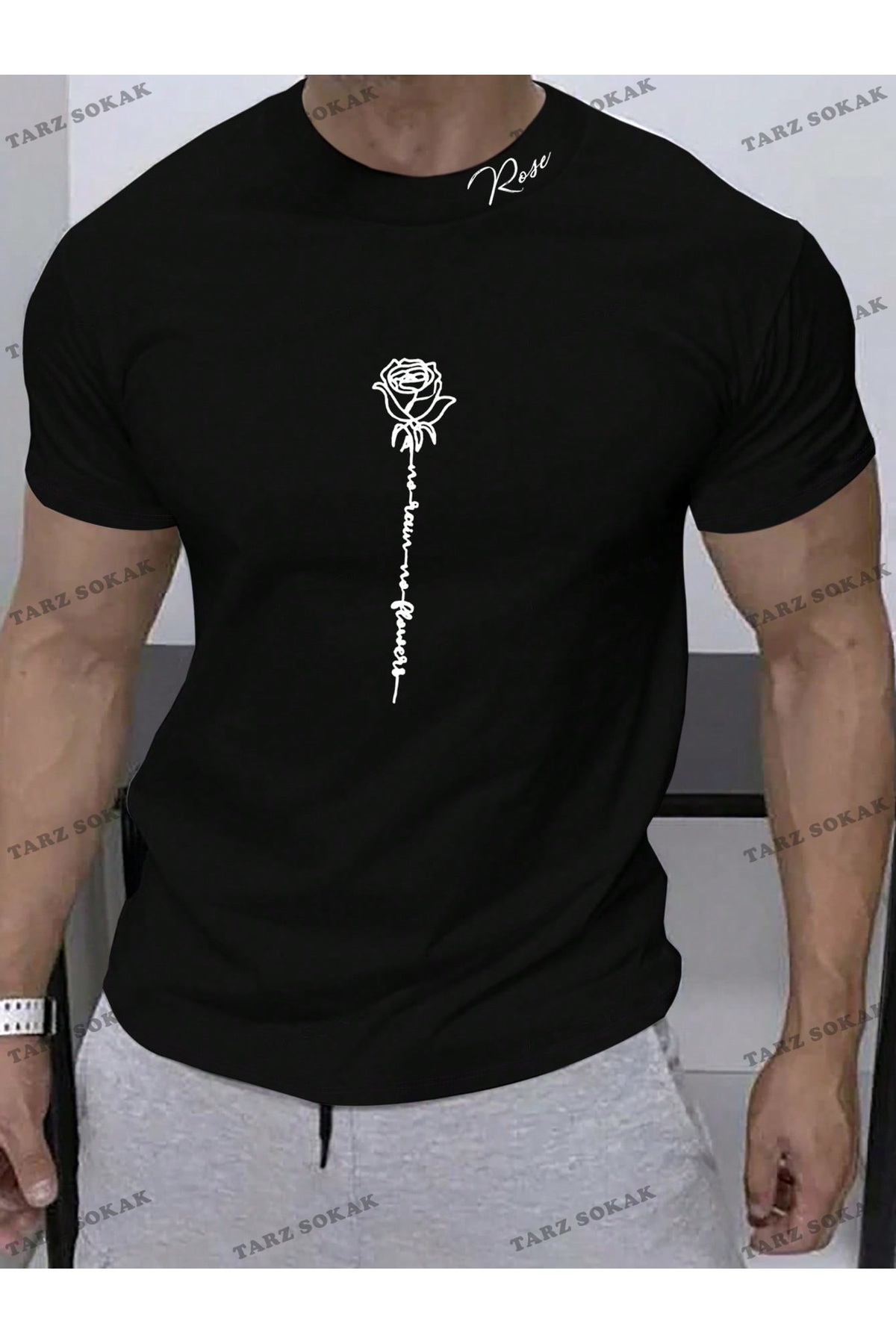 KOD Trend Homme Men's Floral & Letter Graphic T-Shirt