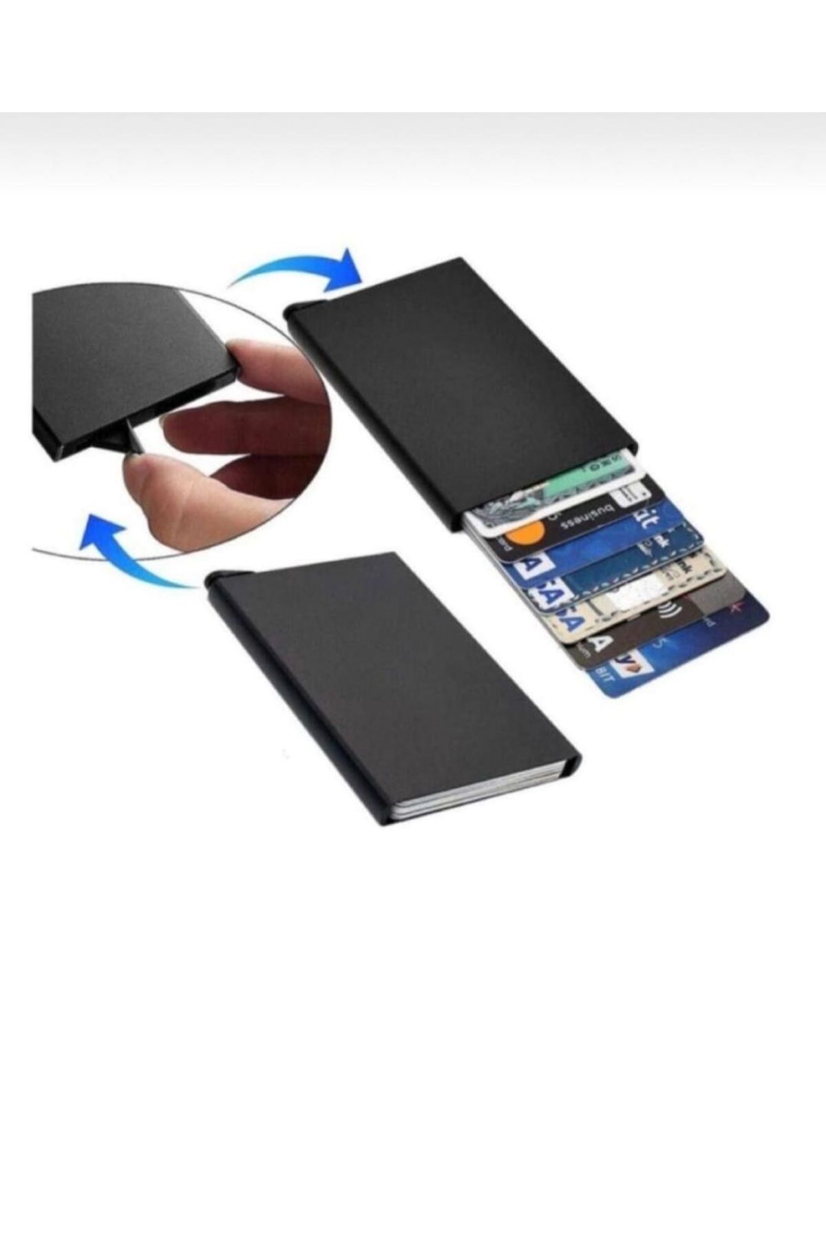 کارت دار زنانه نسل جدید خانه فلزی مینیمالیستی مسدود کردن RFID و مردانه سیاه cgderi